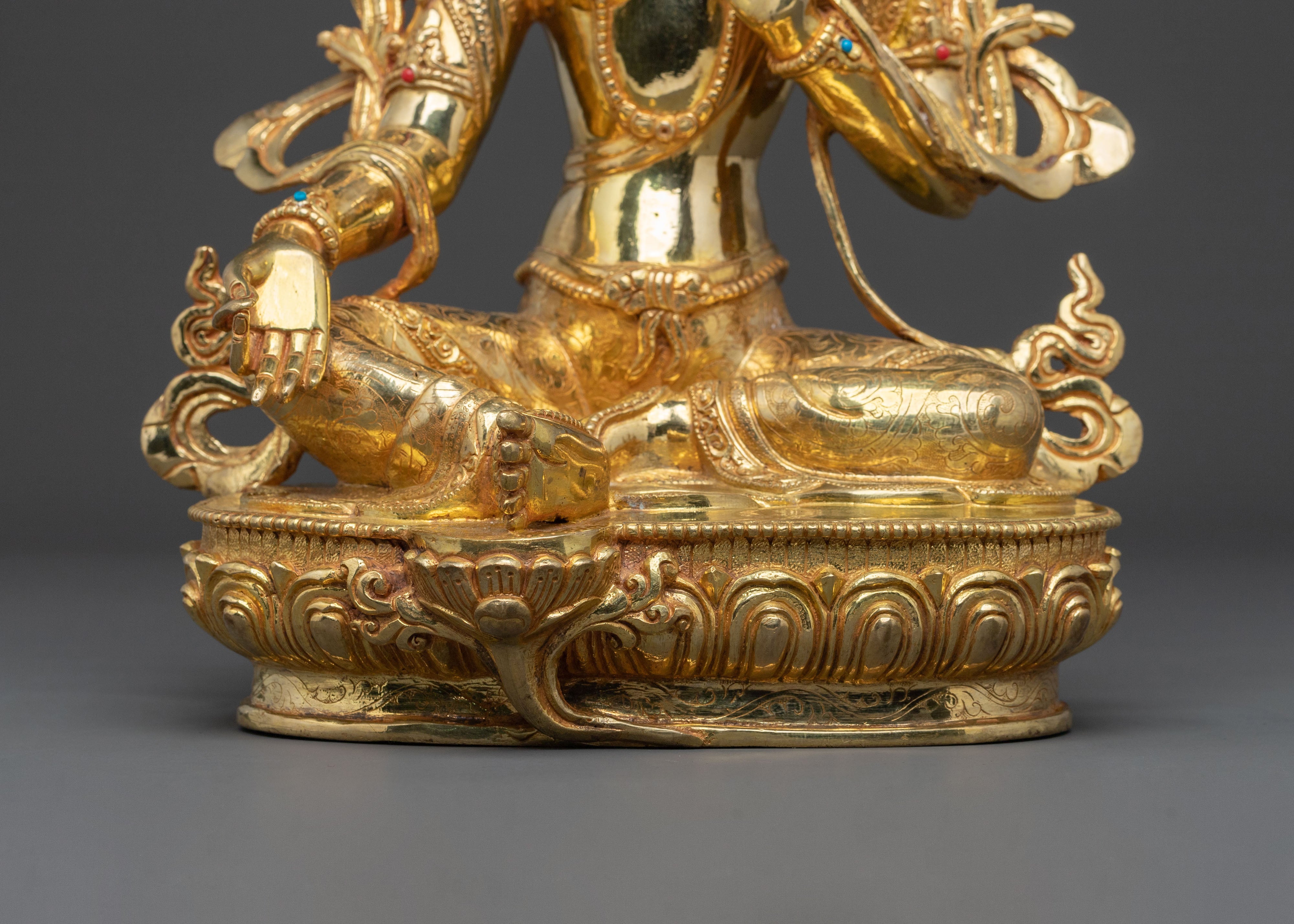 Green Tara Sacred Statue of Swift Protection | Divine Compassion Deity