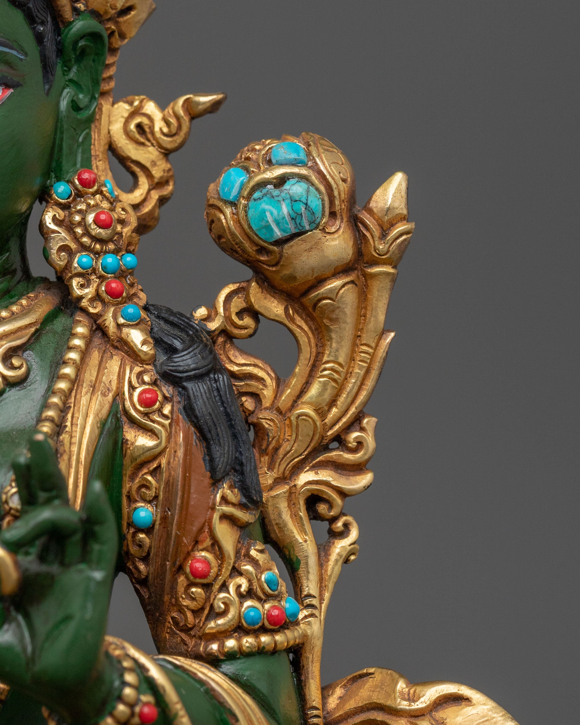 Tibetan Goddess Green Tara Statue | Home Decor