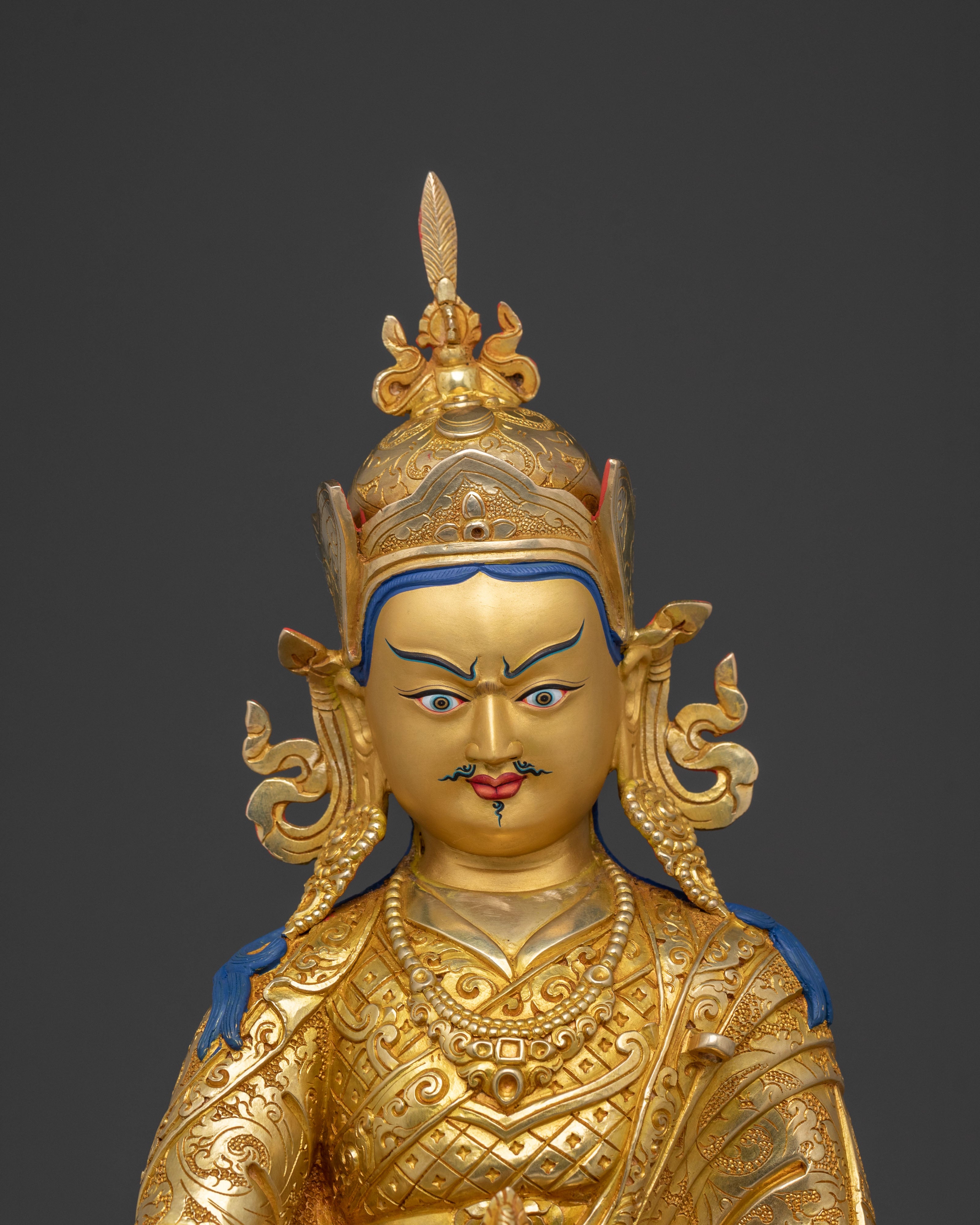Precious Master: Guru Rinpoche Golden Sculpture