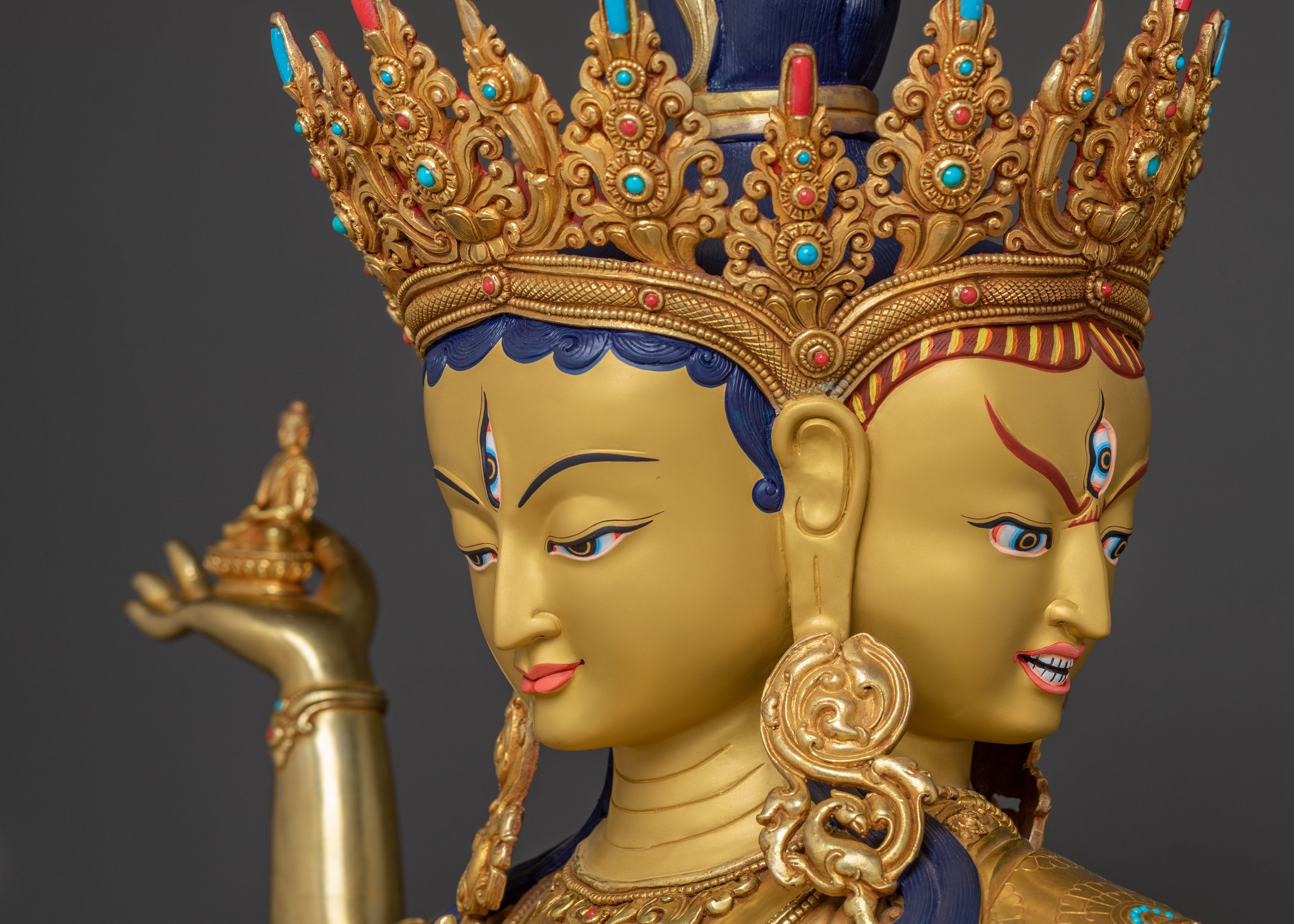 Handcrafted Namgyalma Sacred Statue – 24K Gold Gilded Masterpiece