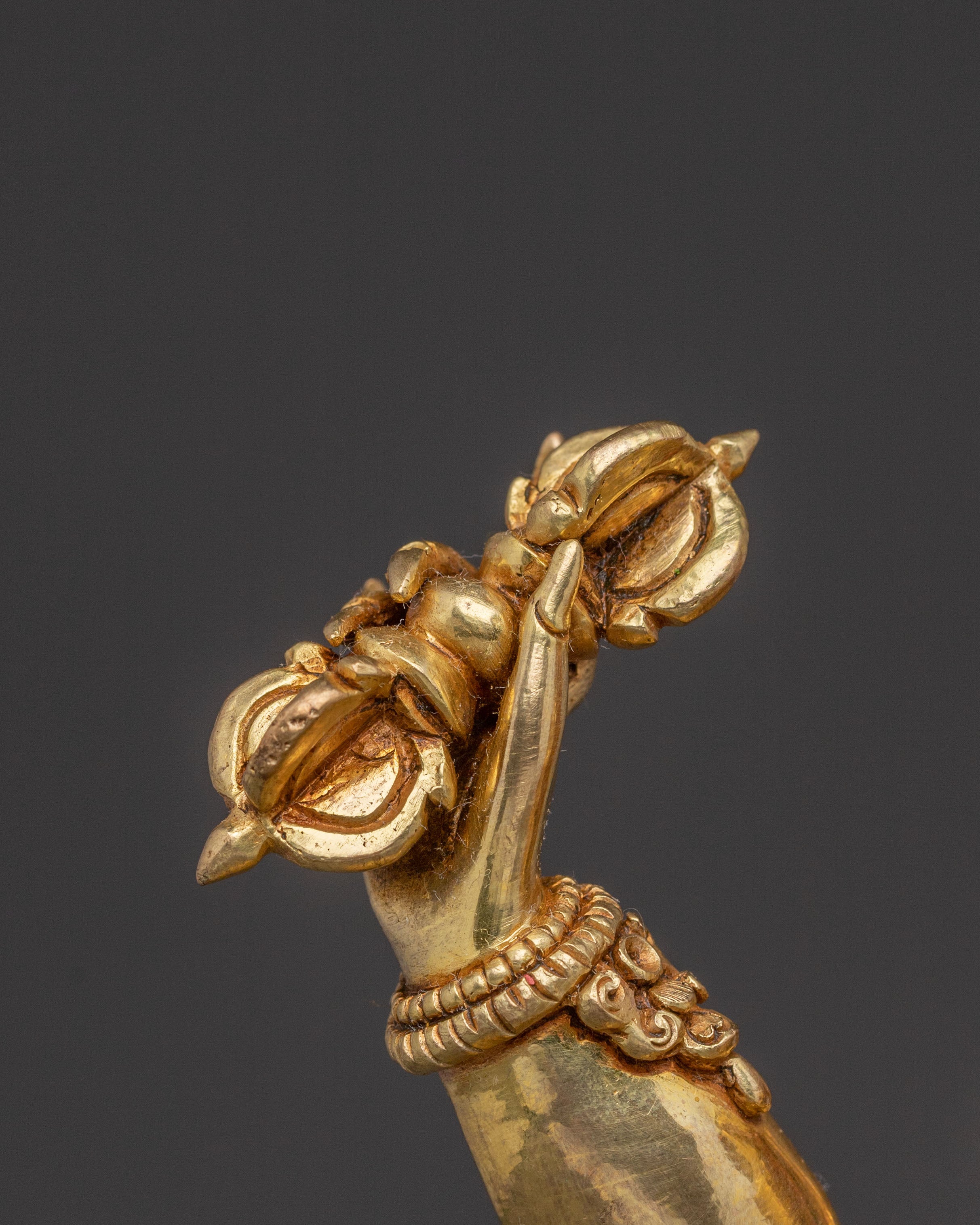 Vajrapani Bodhisattva — Hand-Gilded Copper Sculpture