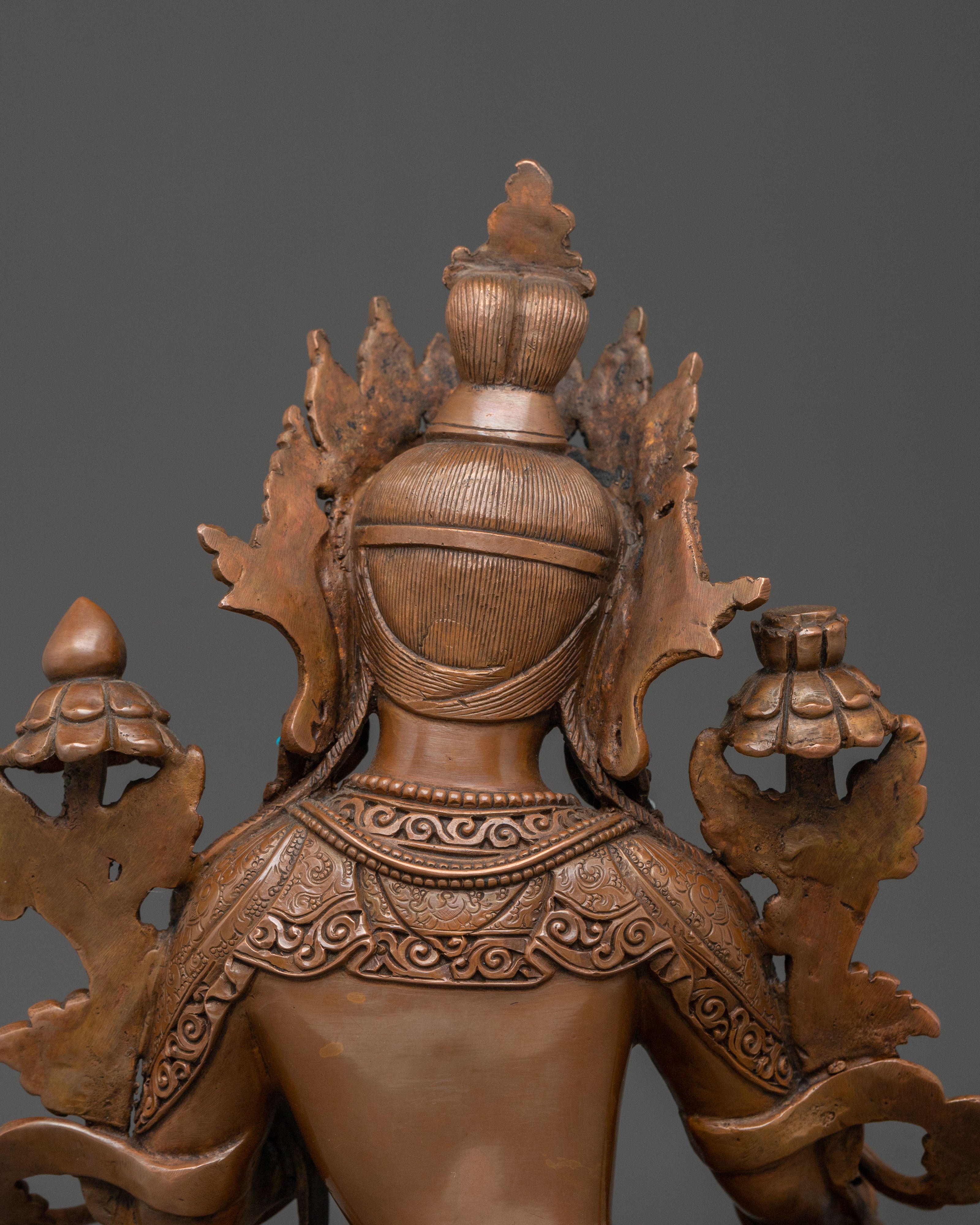 Sita Tara "White Tara" Statue | Oxidized Copper Goddess Figurine