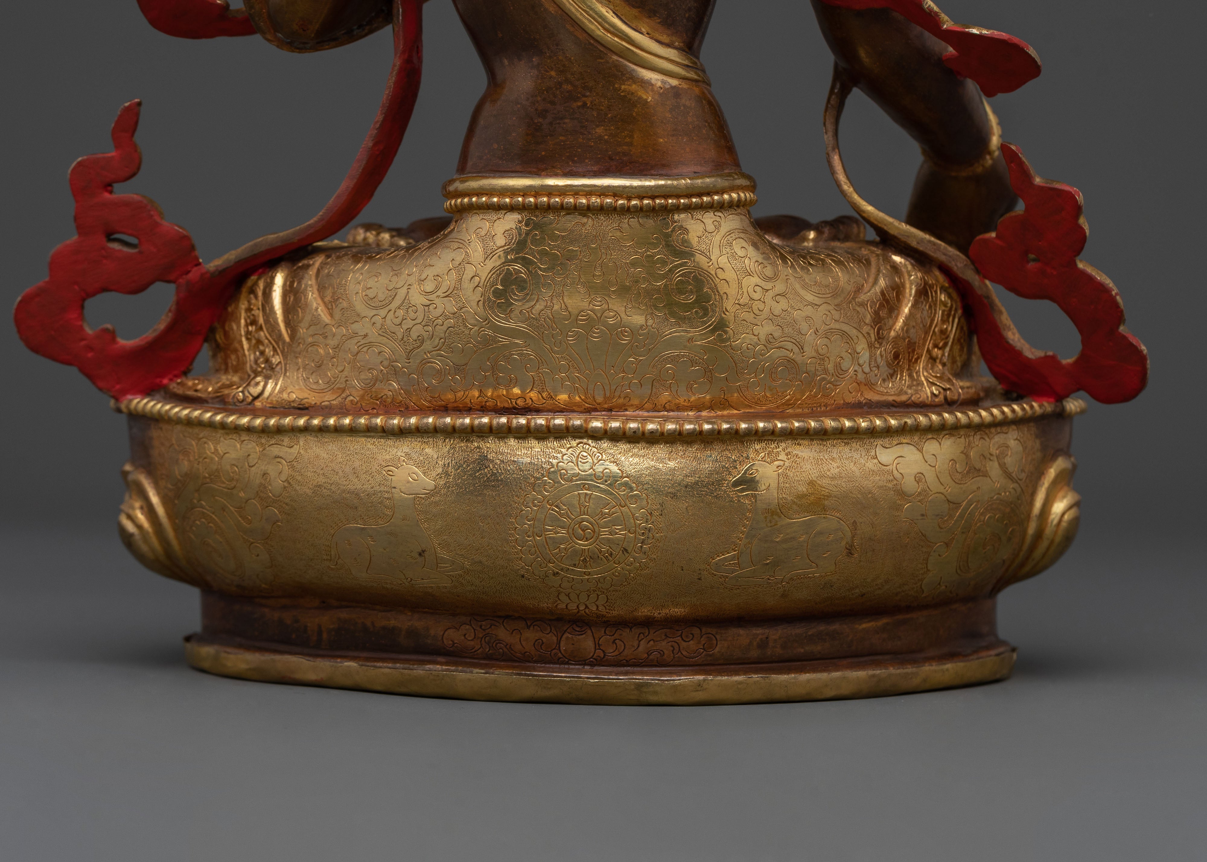 White Tara Sacred Feminine Statue | 24K Gold Gilded