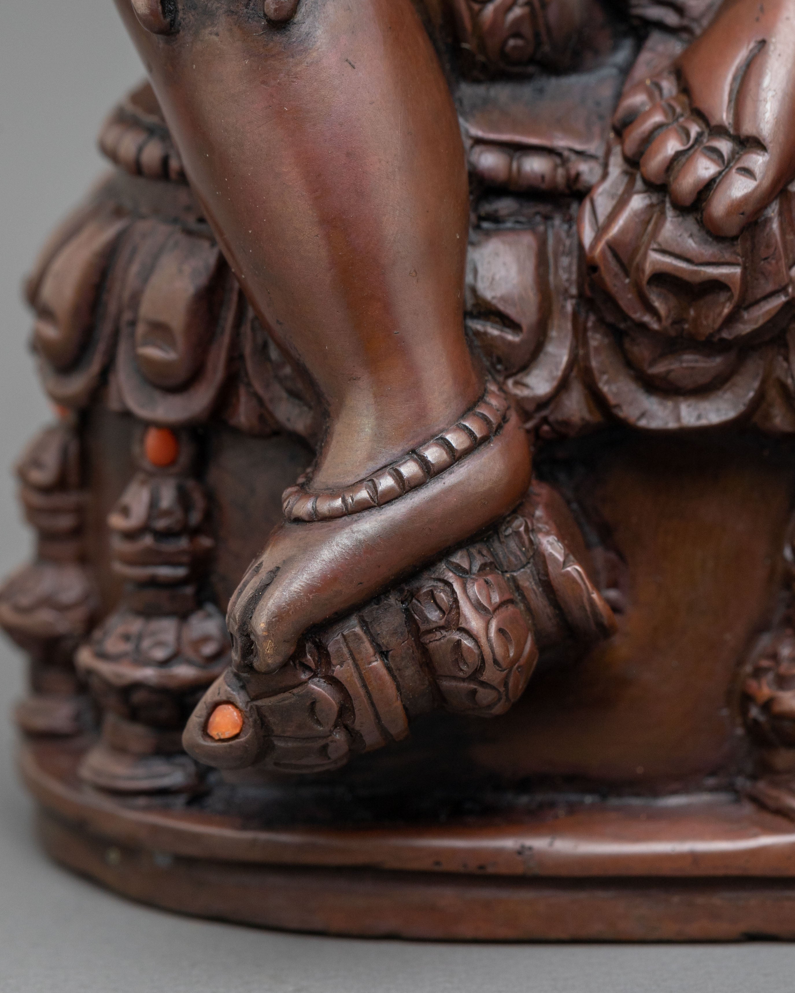 Dzambhala Statue | Oxidized Copper Wealth Deity