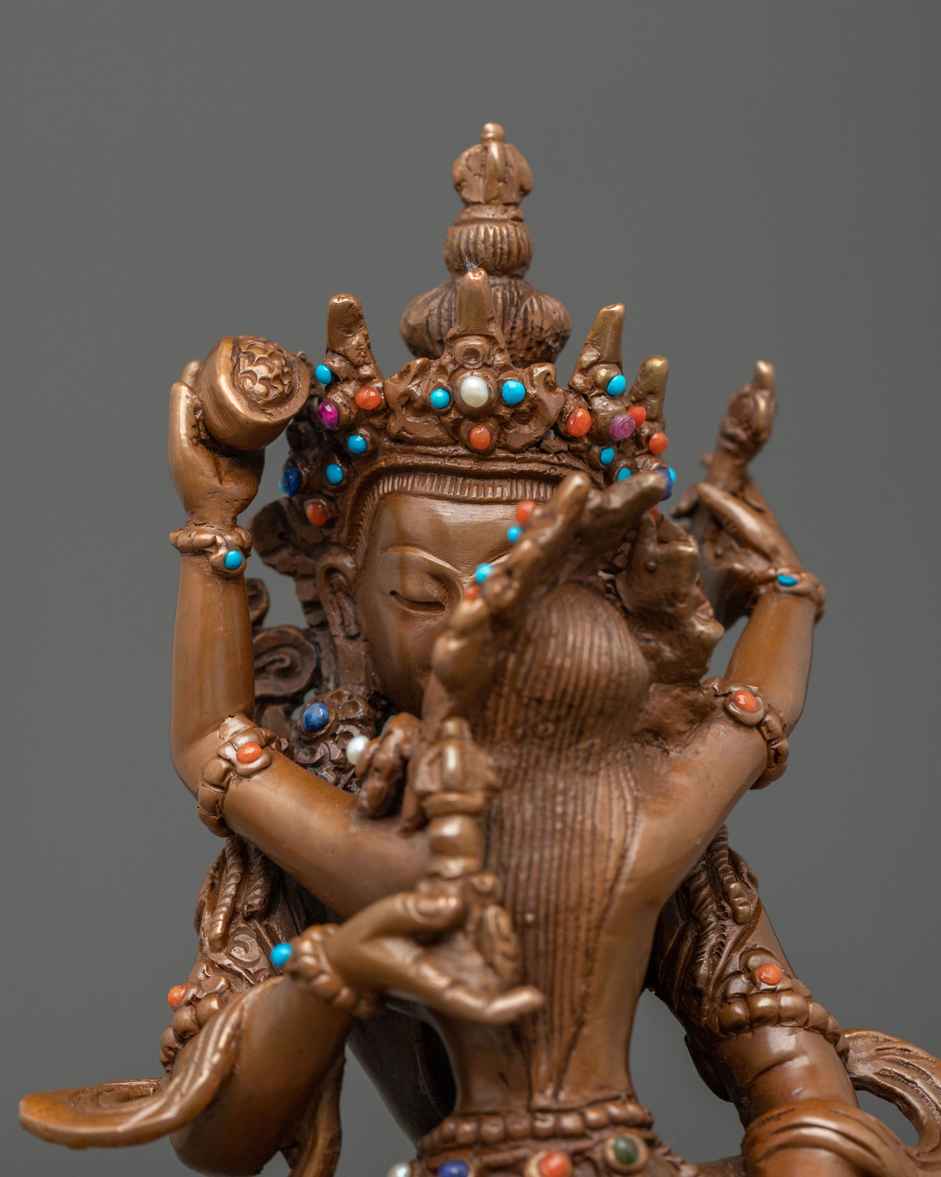 Vajrasattva Vajragarvi Statue: Sacred Union of Wisdom and Purification