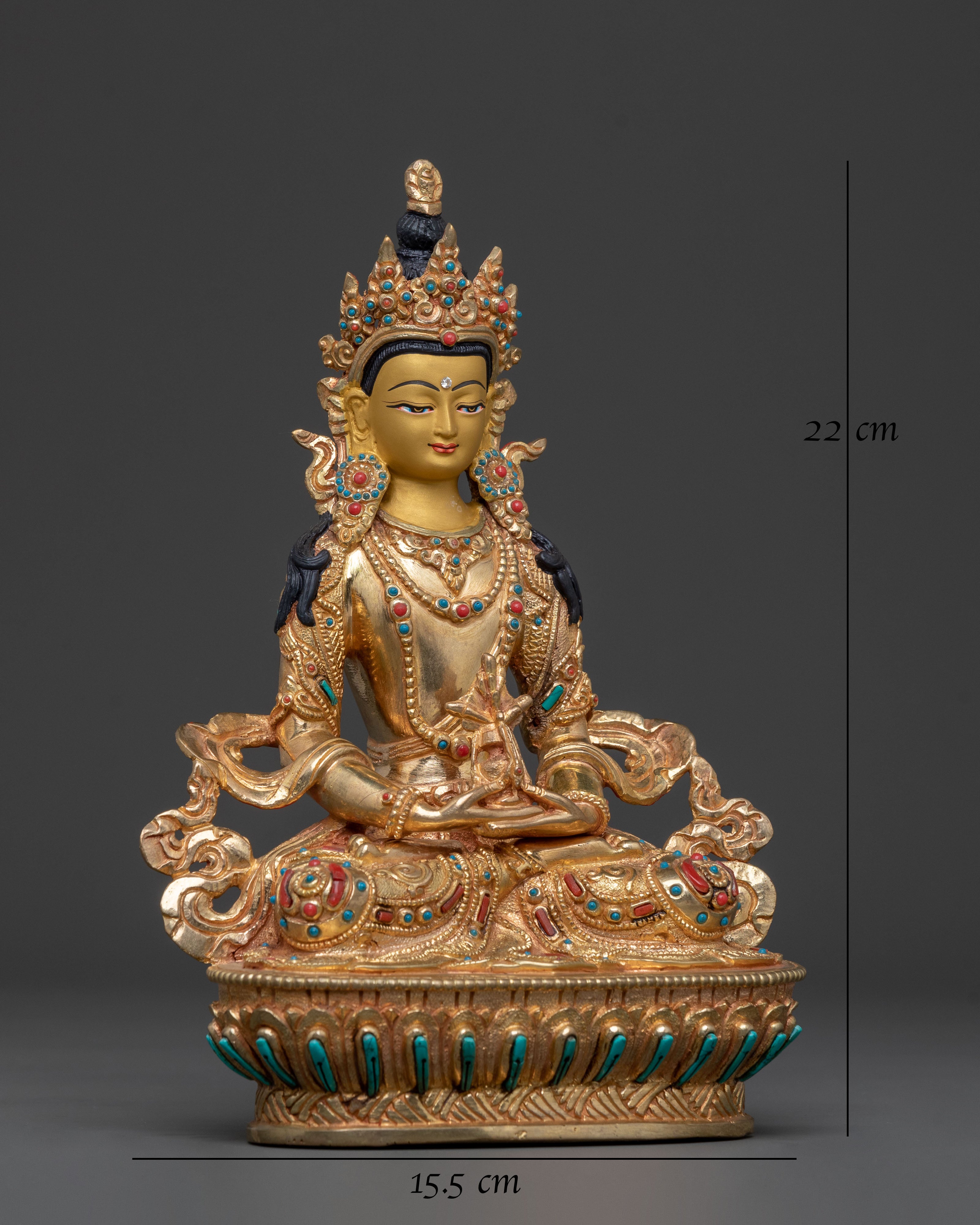 Amitayus Spiritual Statue | 24K Gold Gilded