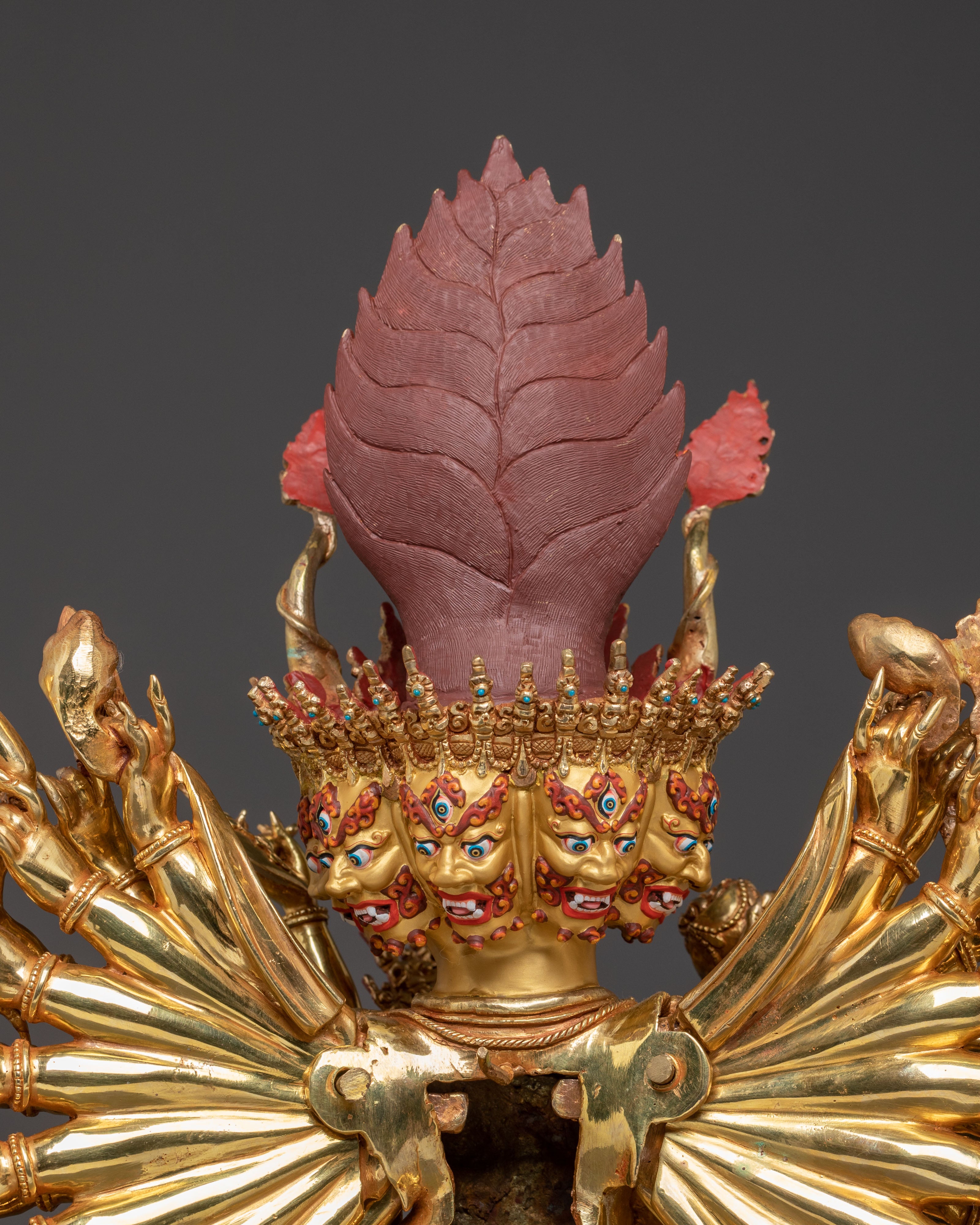 Powerful Yidam Yamantaka Statue – 24K Gold Gilded Masterpiece