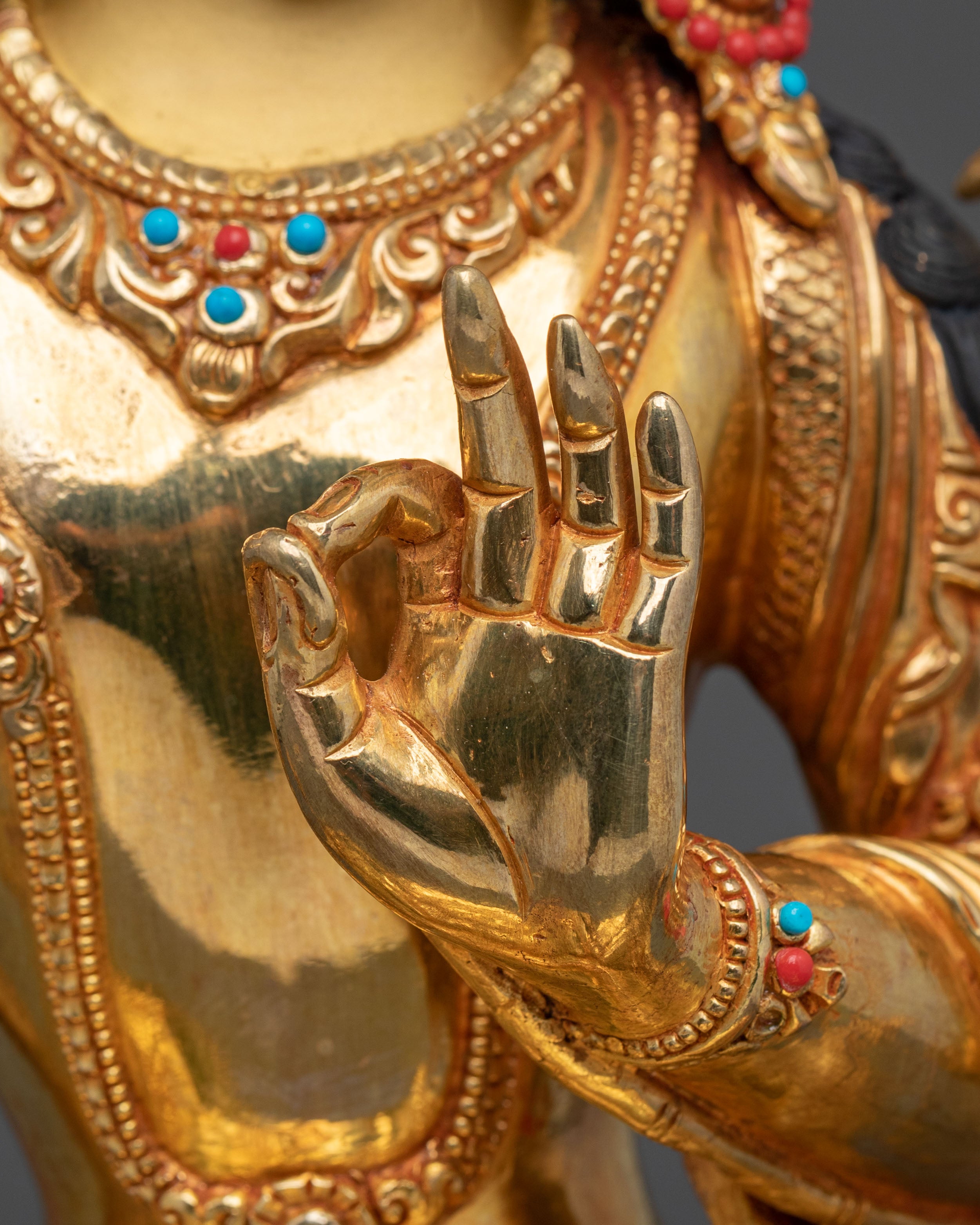 Handmade Manjughoṣa Statue | Tibetan Wisdom Deity
