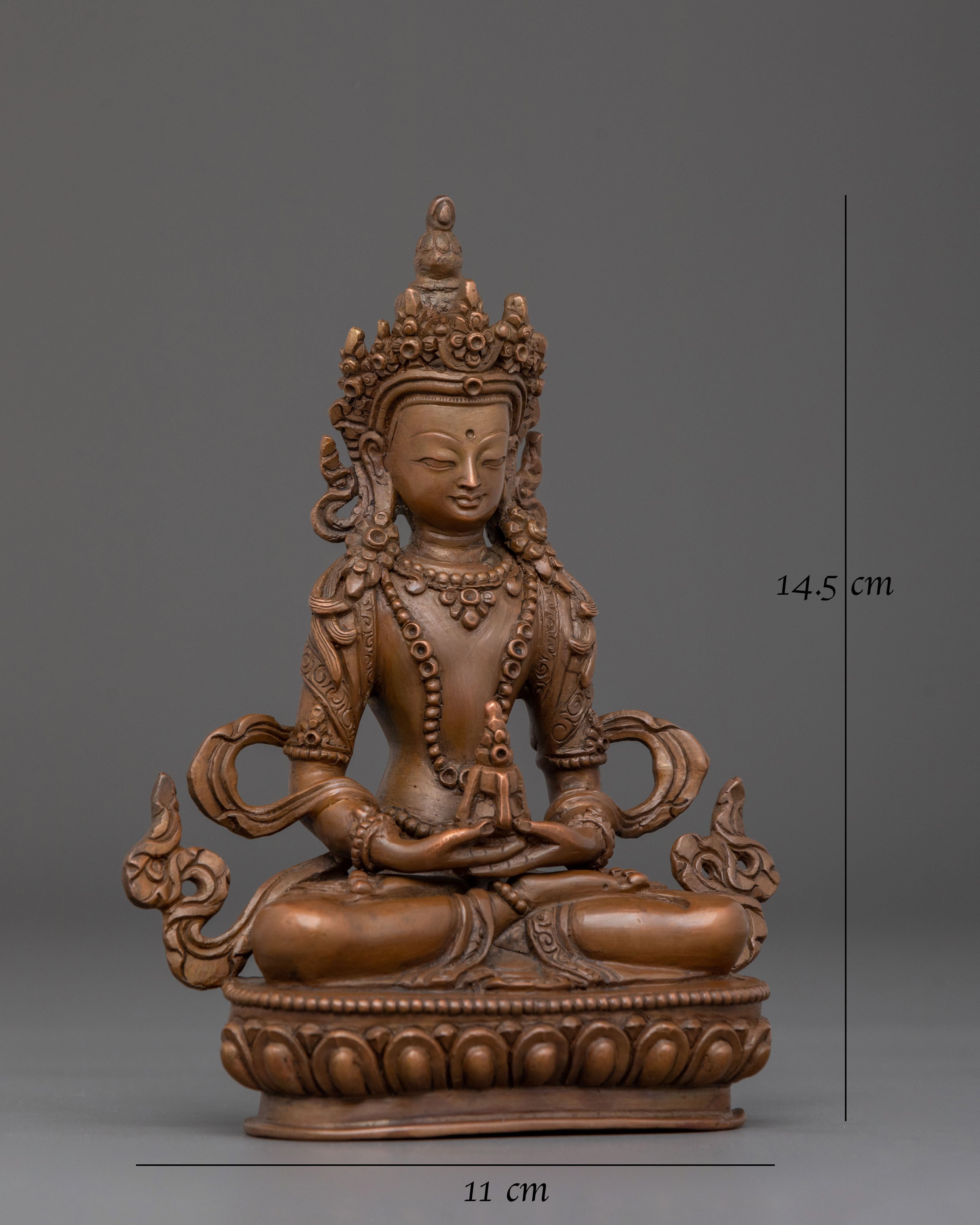 Hand-Carved Amitayus Sculpture | Long Life Buddha