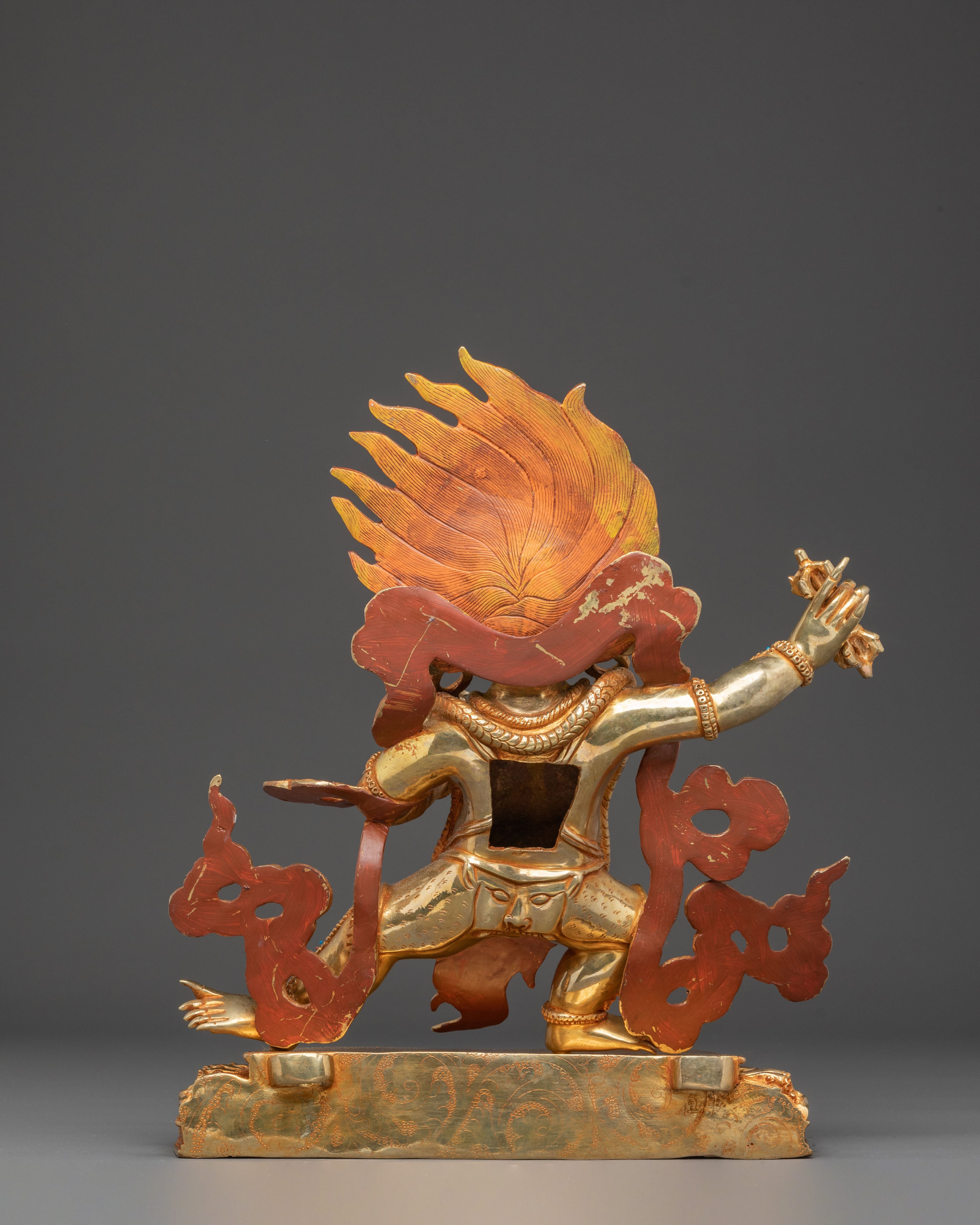 Golden Statue of Dharma Protection Vajrapani | Guardian of the Dharma