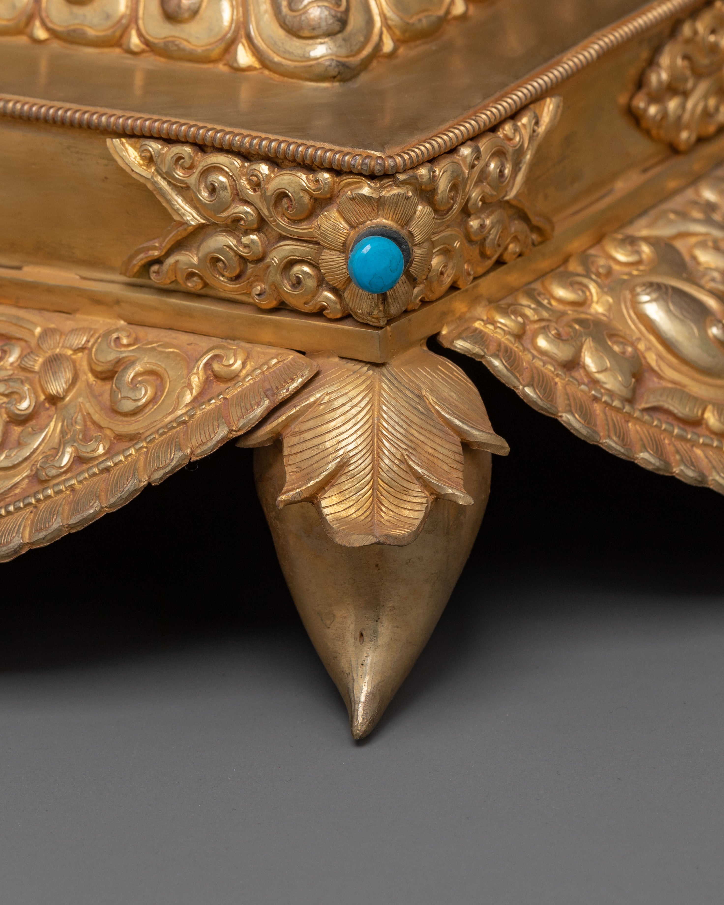 Throne, 24K Gold Gilded Altar Base | Sacred Altar Seat for Statues