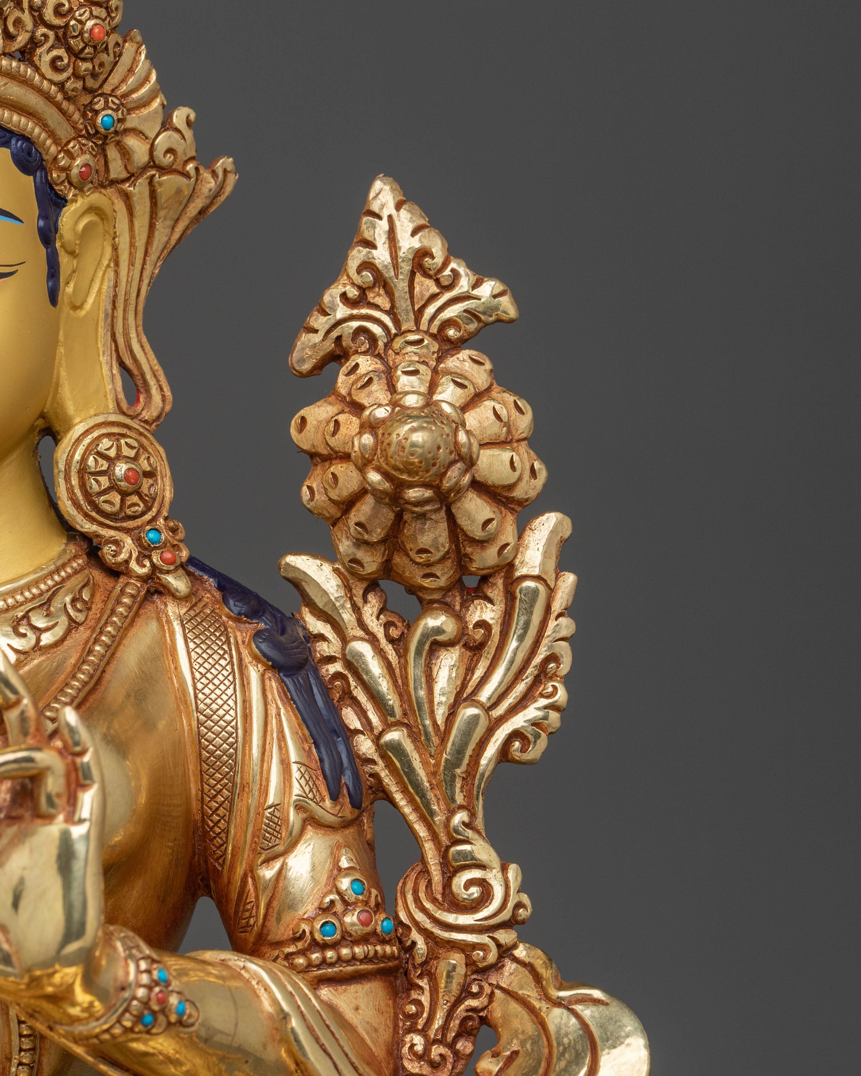 Green Tara Spiritual Decor Statue | Meditation Altar Decor