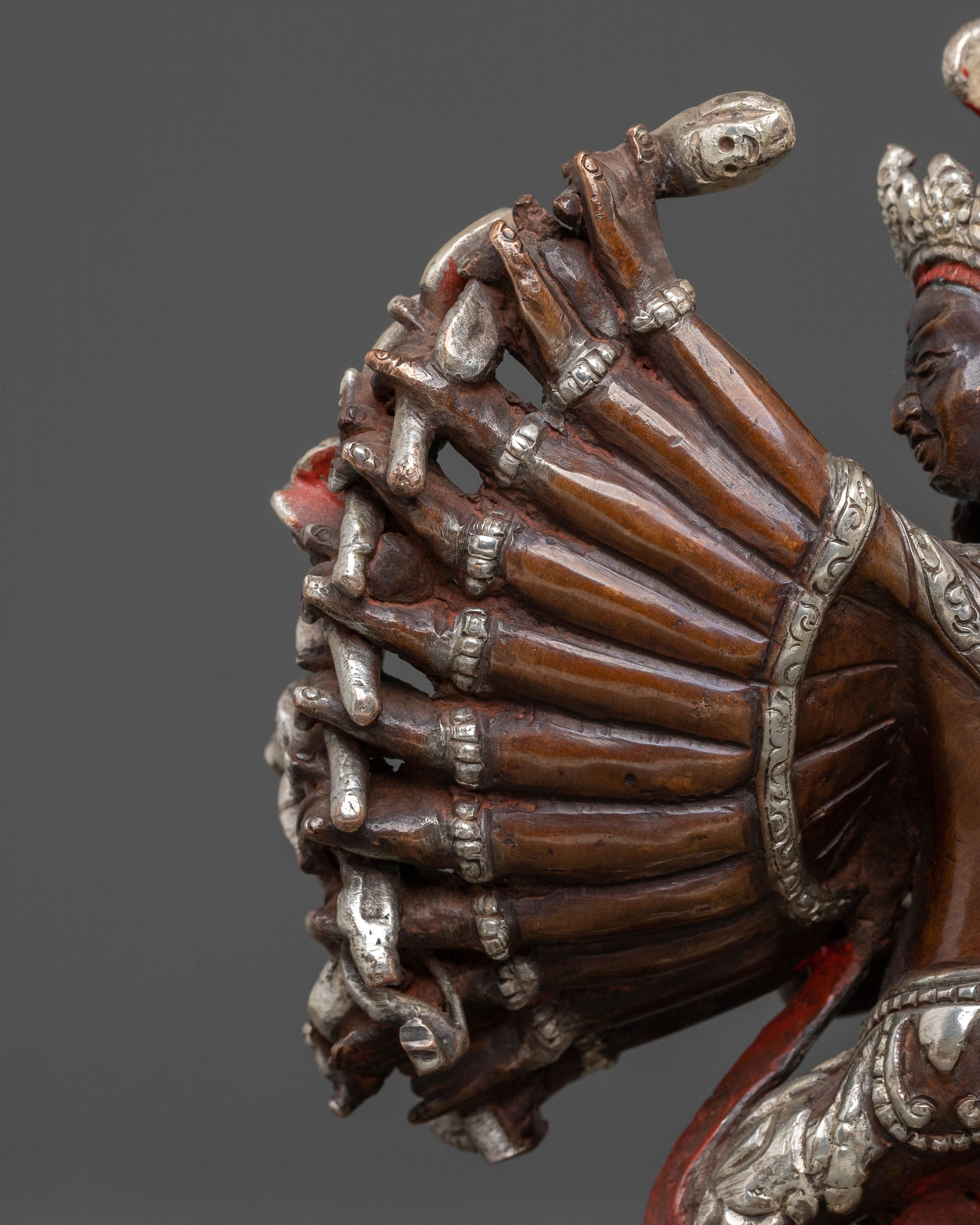 Chakrasamvara: Handcrafted Oxidized Copper Figurine