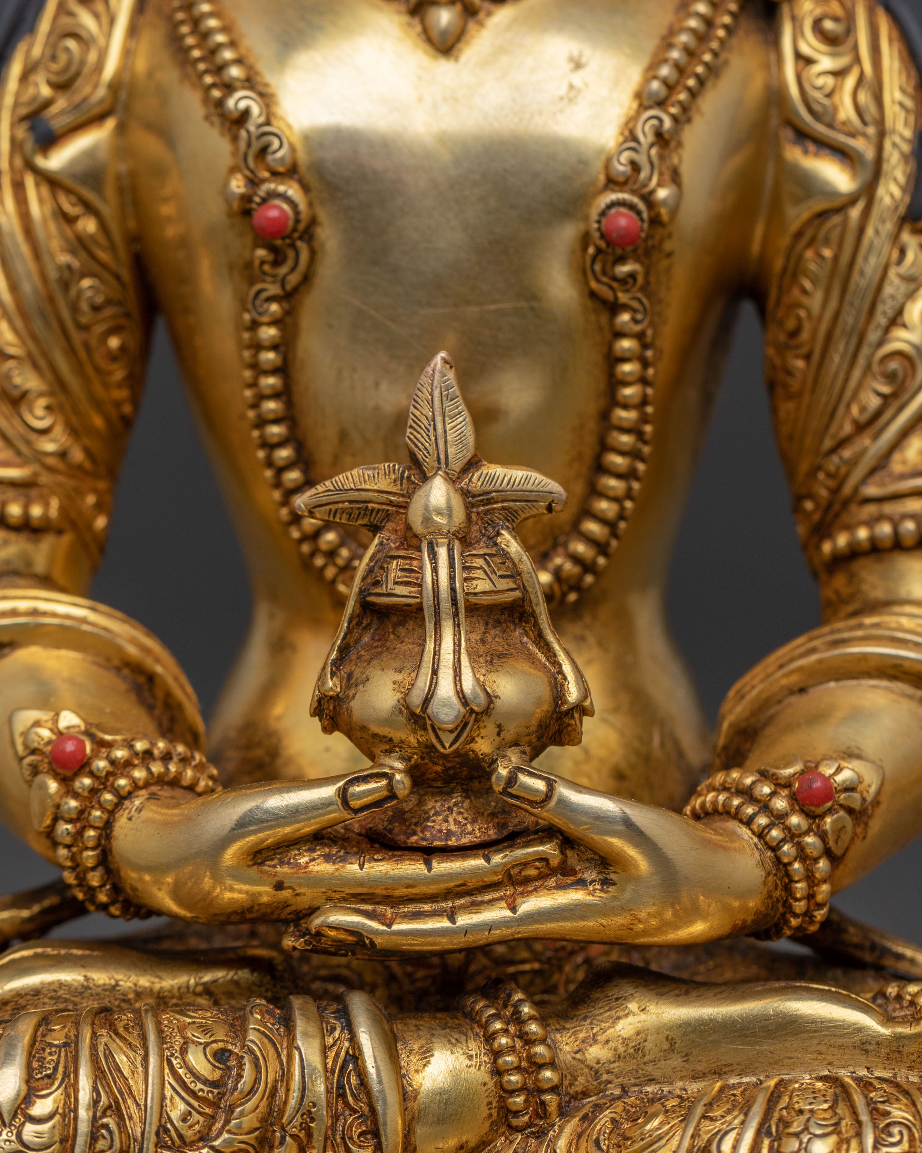 24K Gold Gilded Six Bodhisattva Spiritual Statue Set