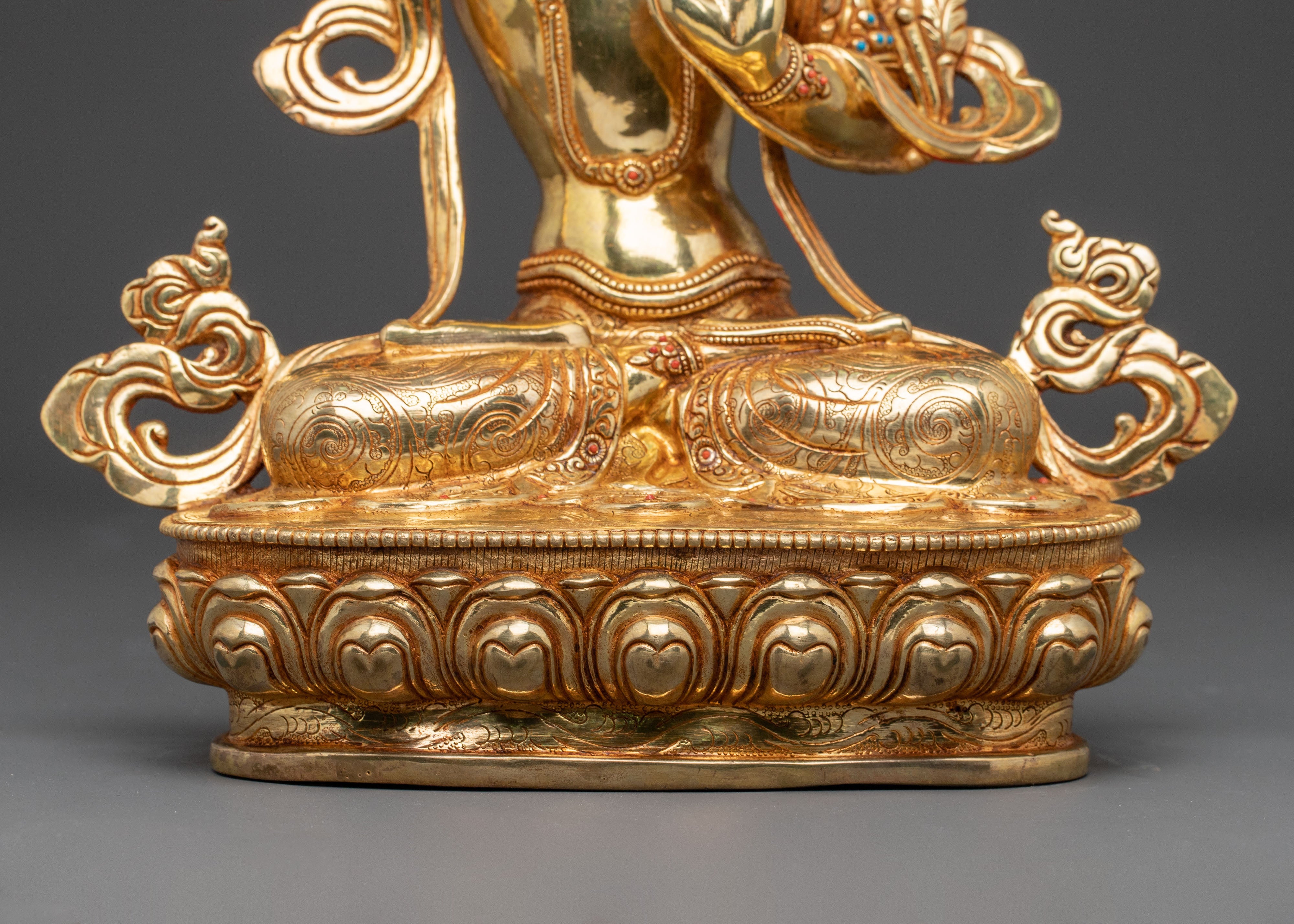 Bodhisattva Manjushri Handcrafted Statue | Guardian of Knowledge and Insight