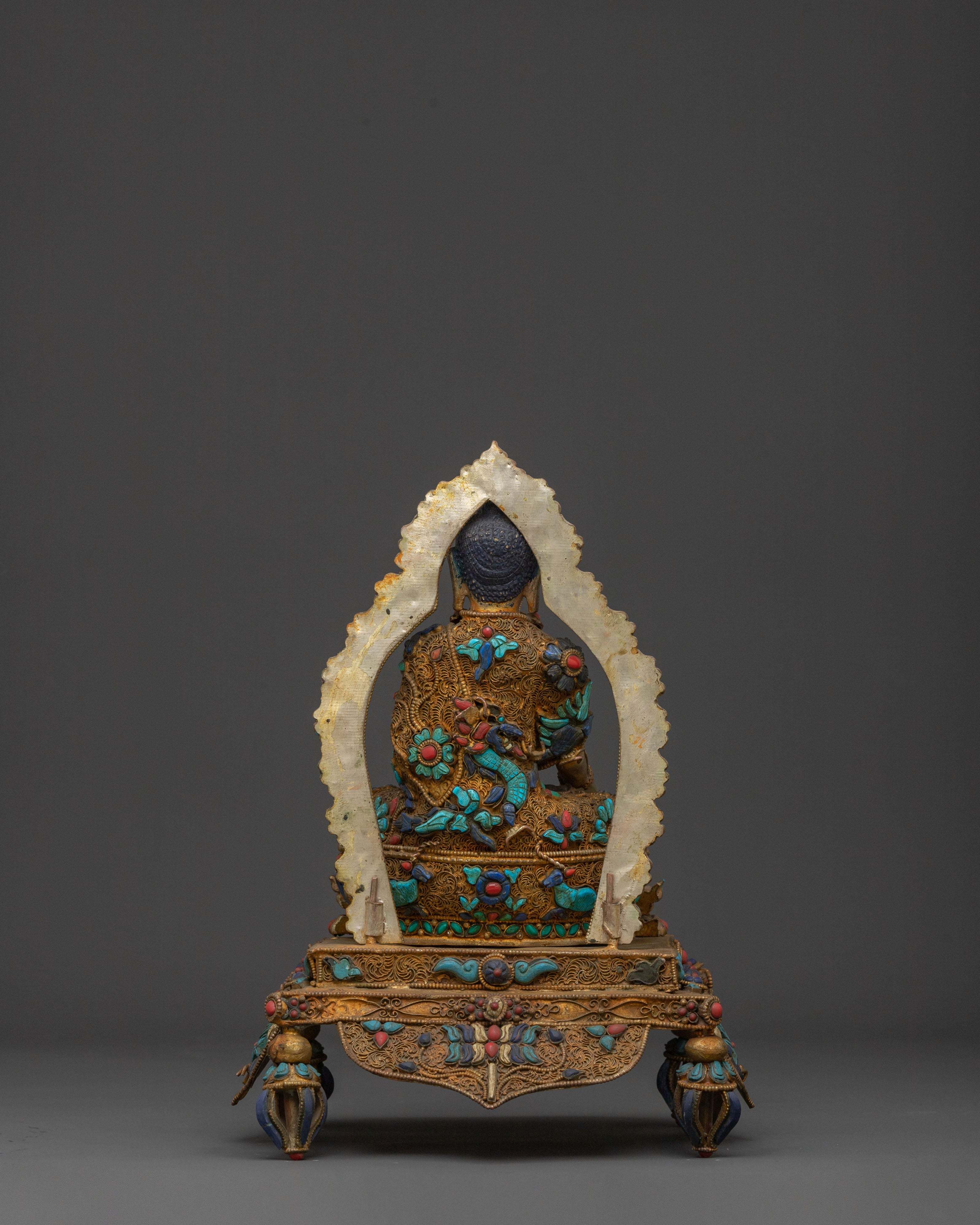 Shakyamuni Buddha Serene Statue on Throne
