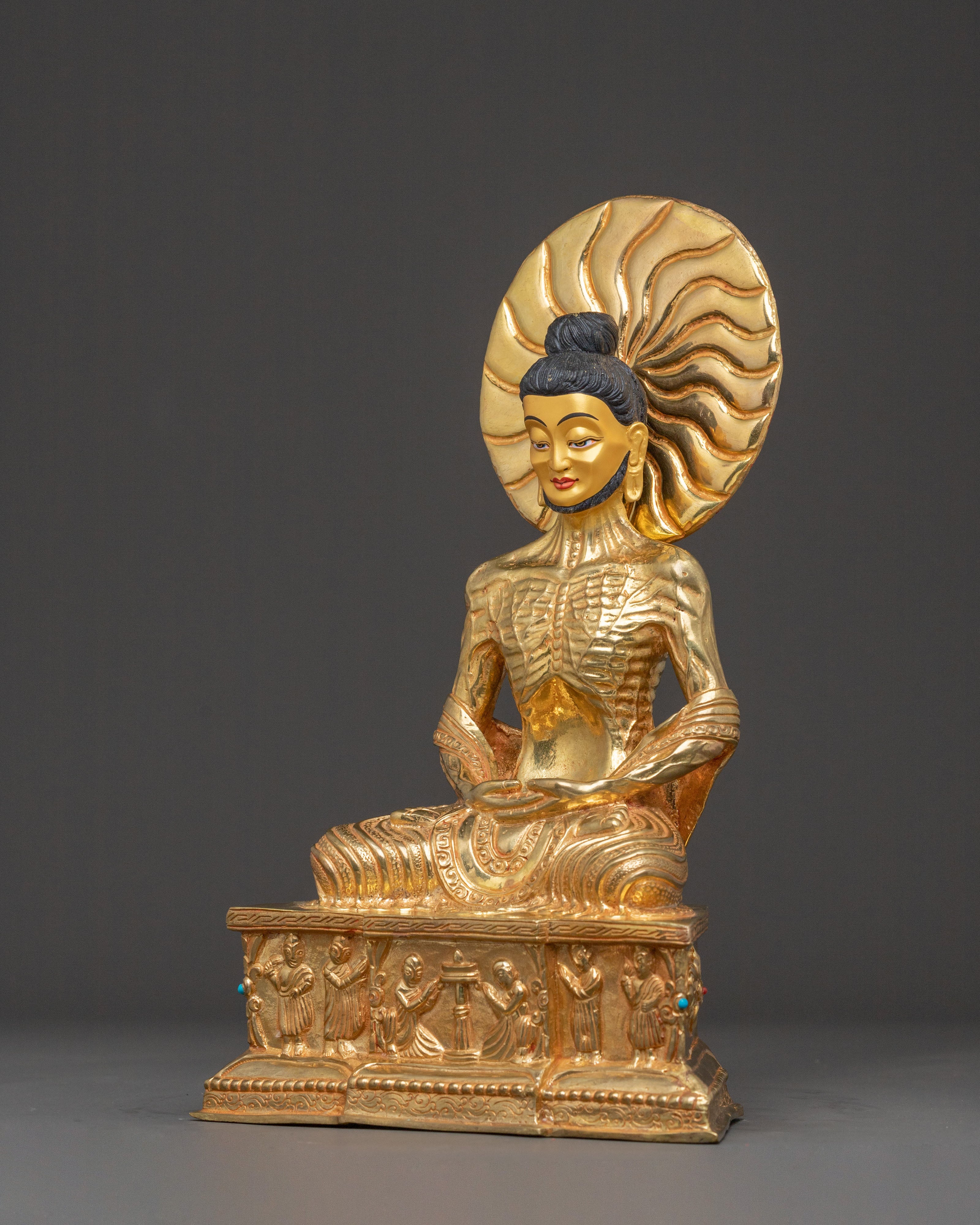 Spiritual Fasting Buddha Statue – Exquisite Handcrafted Copper Statue