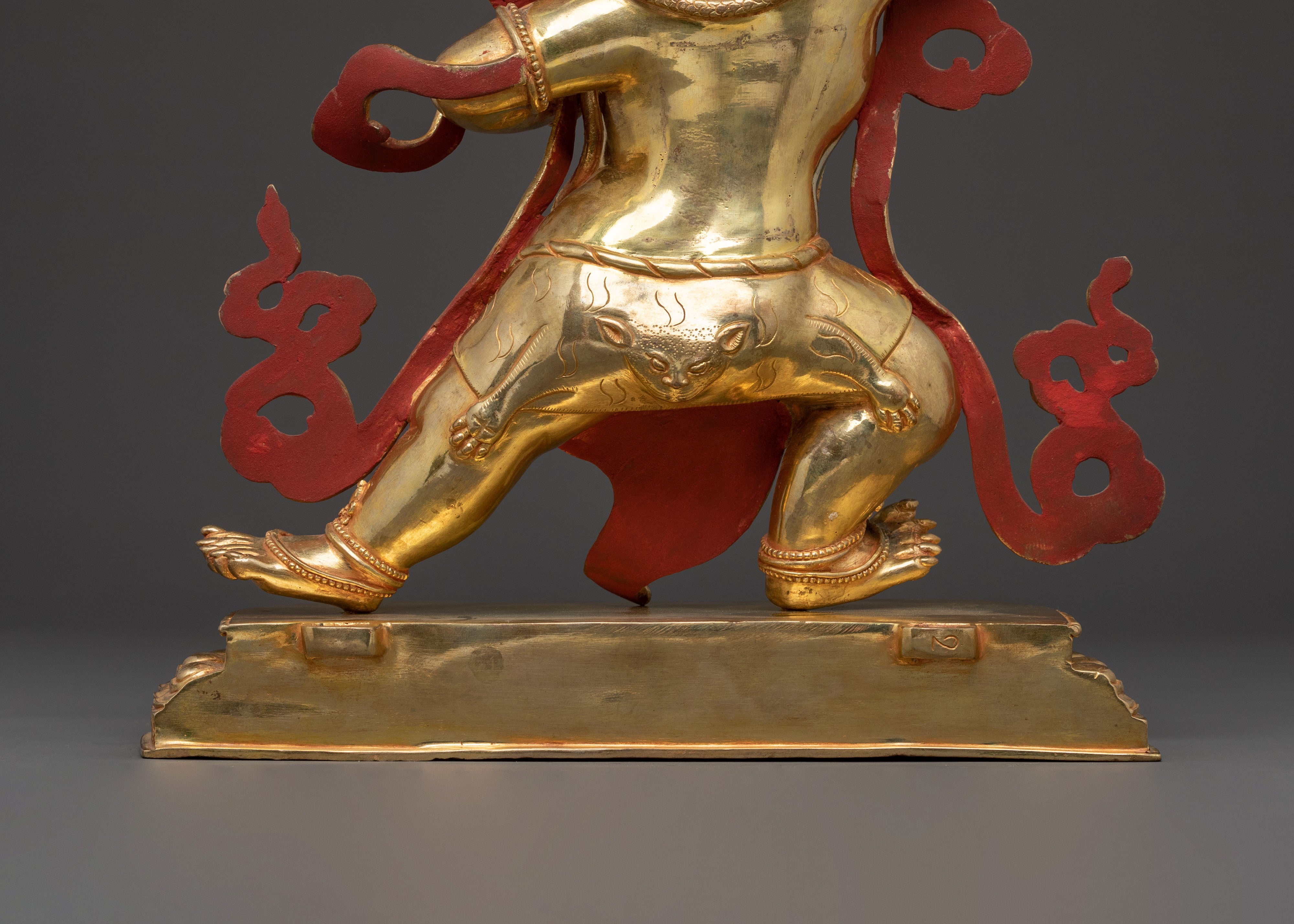 Vajrapani: Handcrafted 24K Gold Gilded Statue