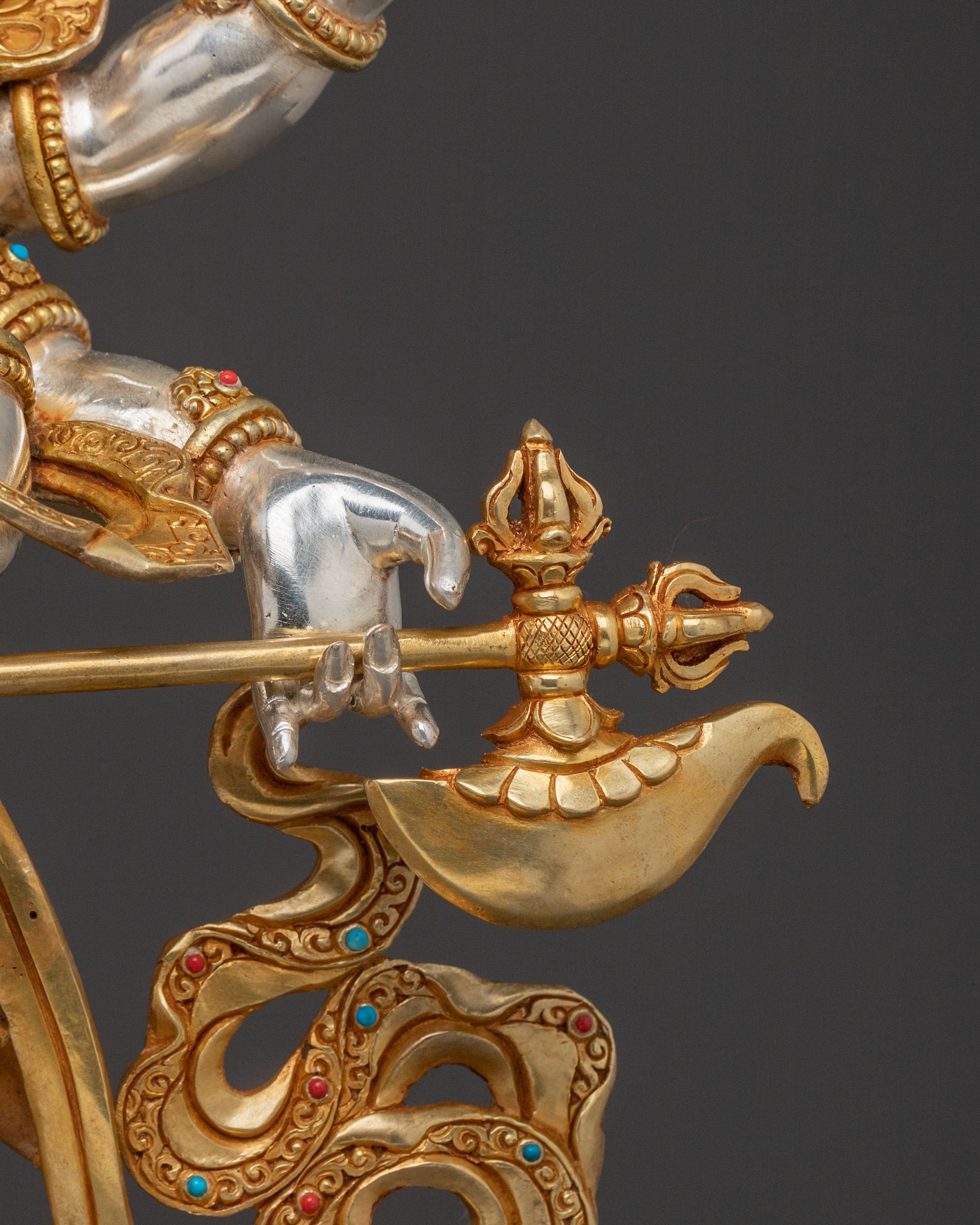 White Mahakala Statue Protector of Prosperity