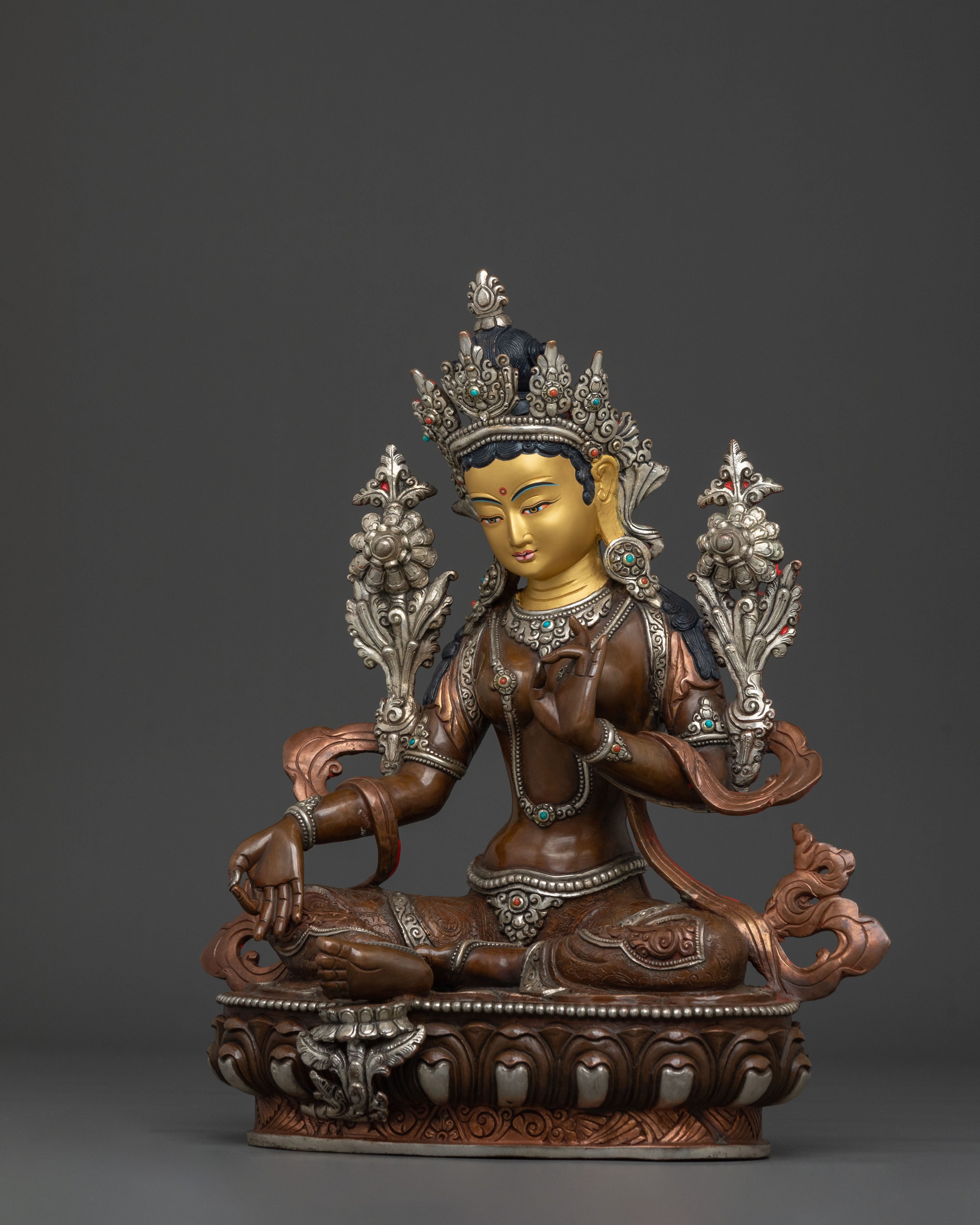 Green Tara Statue | Tibetan Guardian Figurine