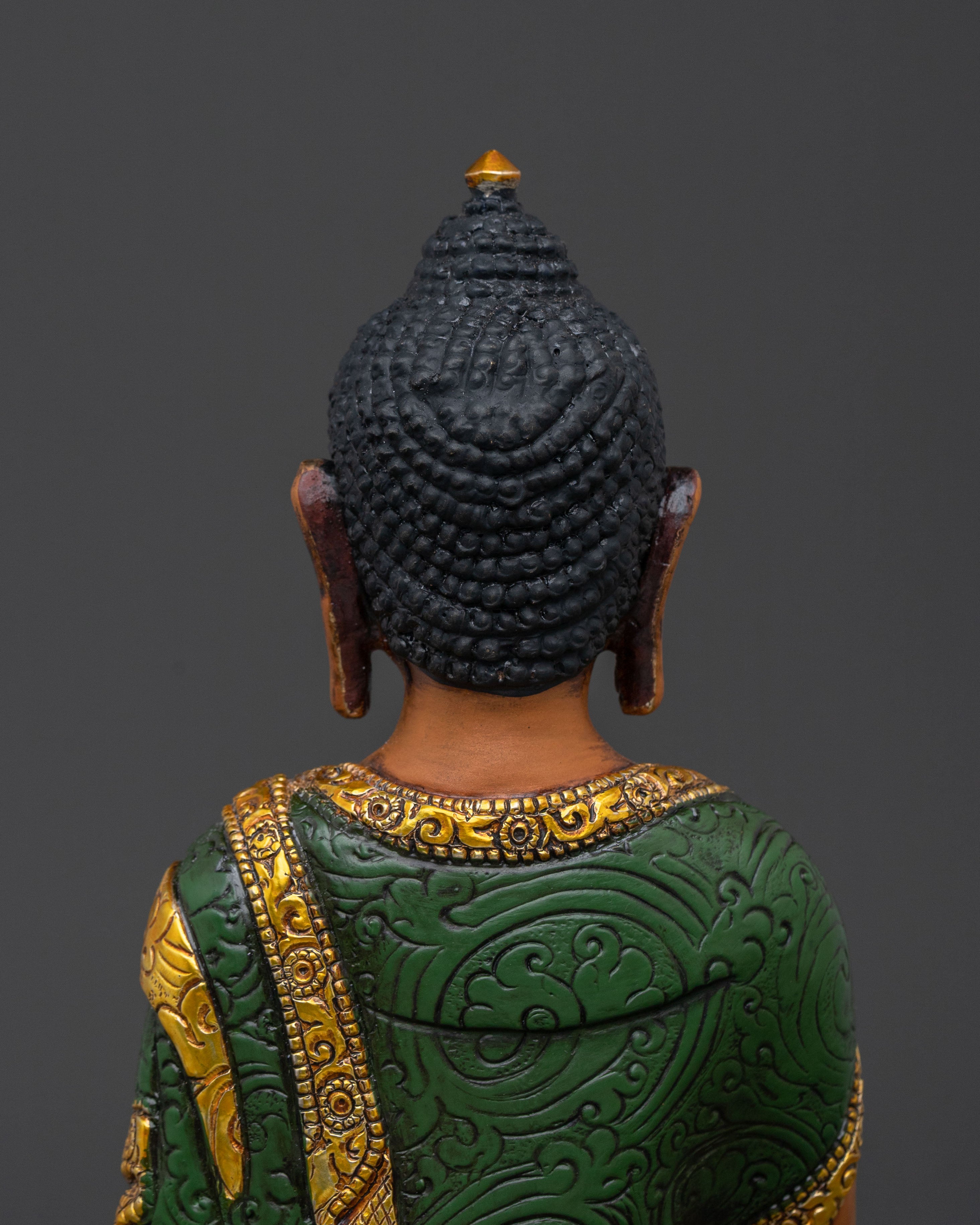 Shakyamuni Buddha Dharma Path Statue – Handcrafted Silver-Plated Serenity