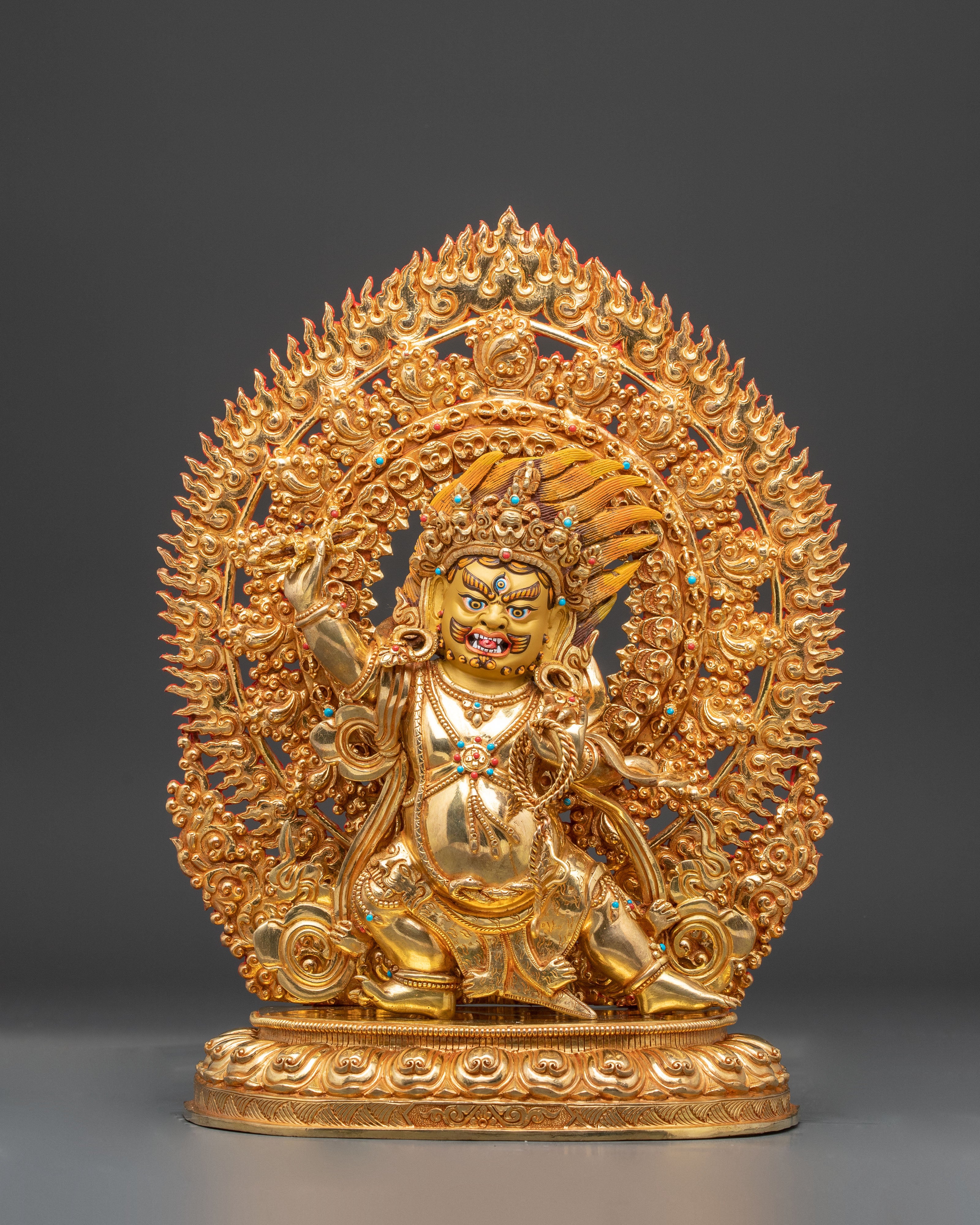 Handcrafted Vajrapani Statue: Protector of Dharma