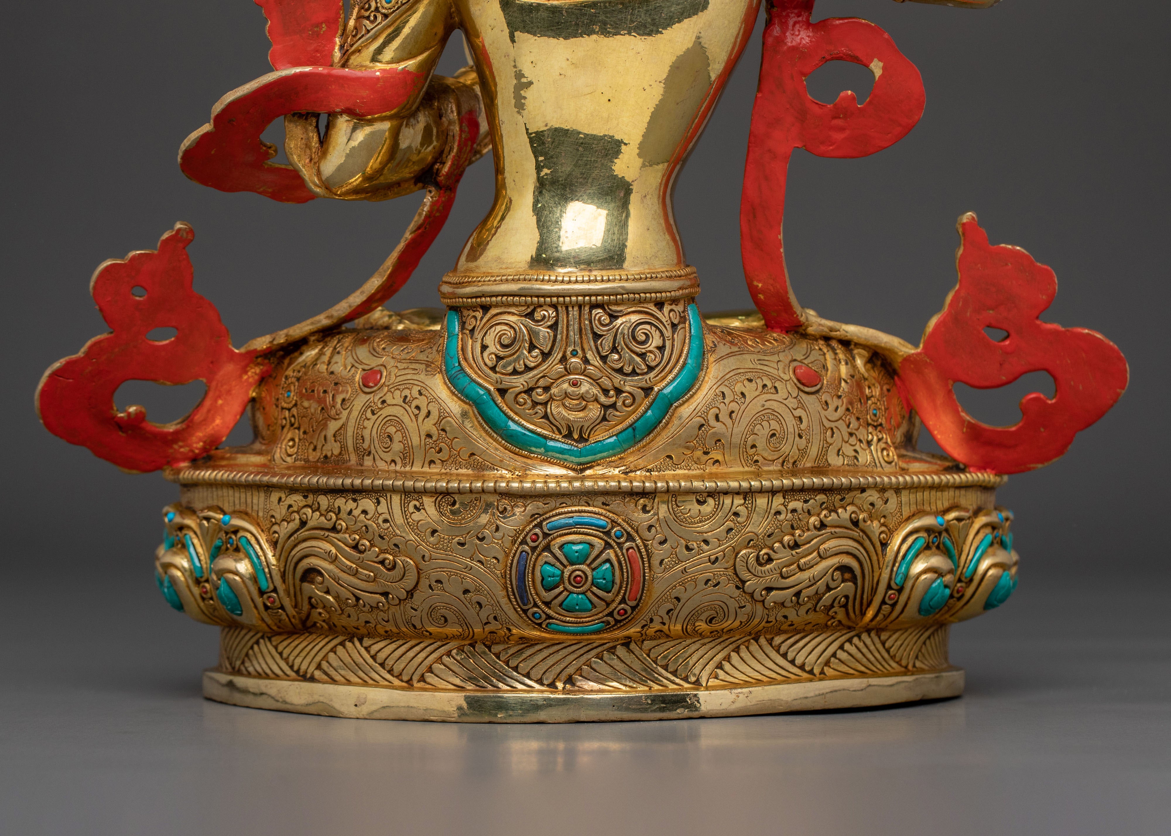 Handcrafted Himalayan Manjushri Statue | Wisdom Deity Sculpture