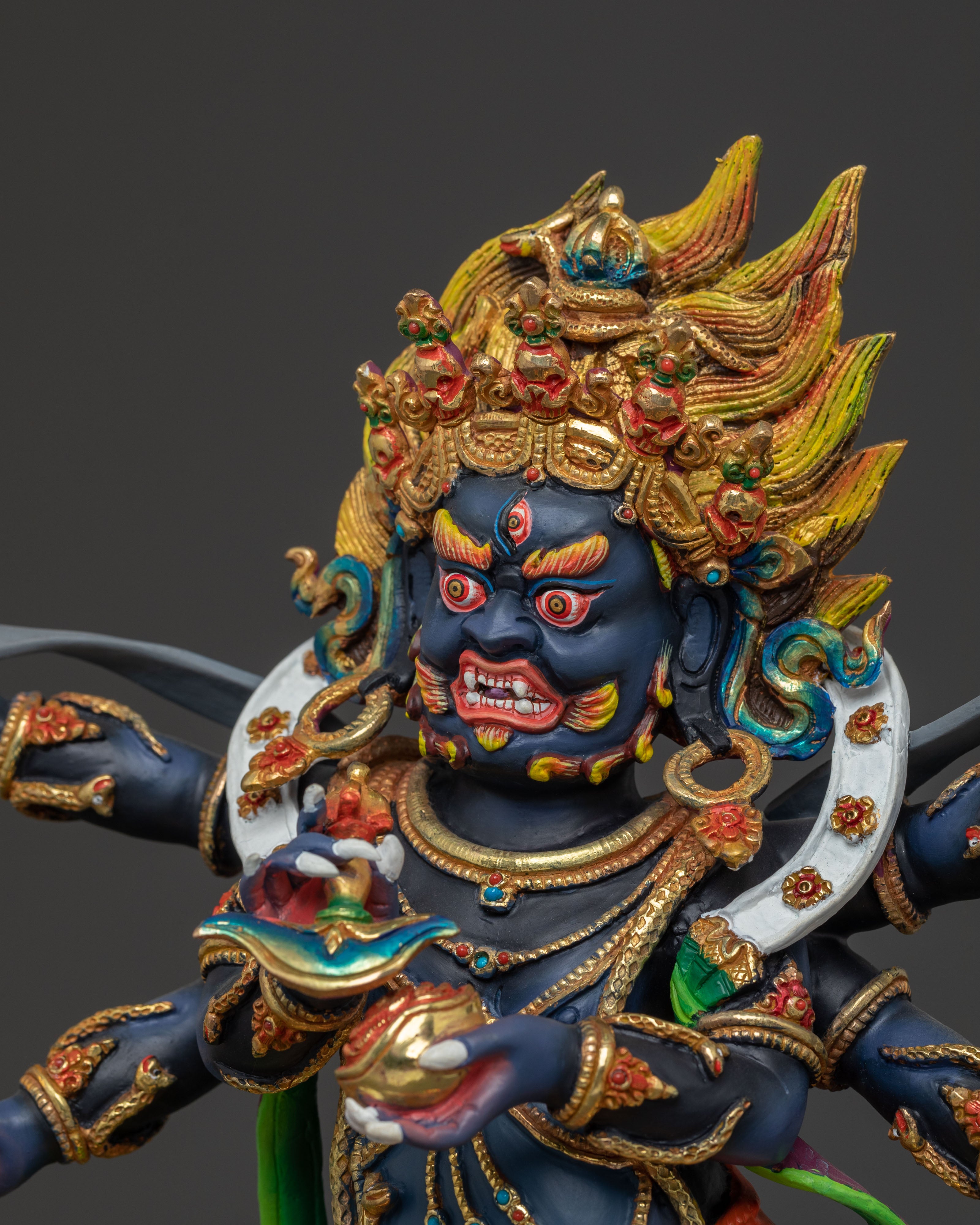 Six Armed Mahakala Statue | Supreme Guardian