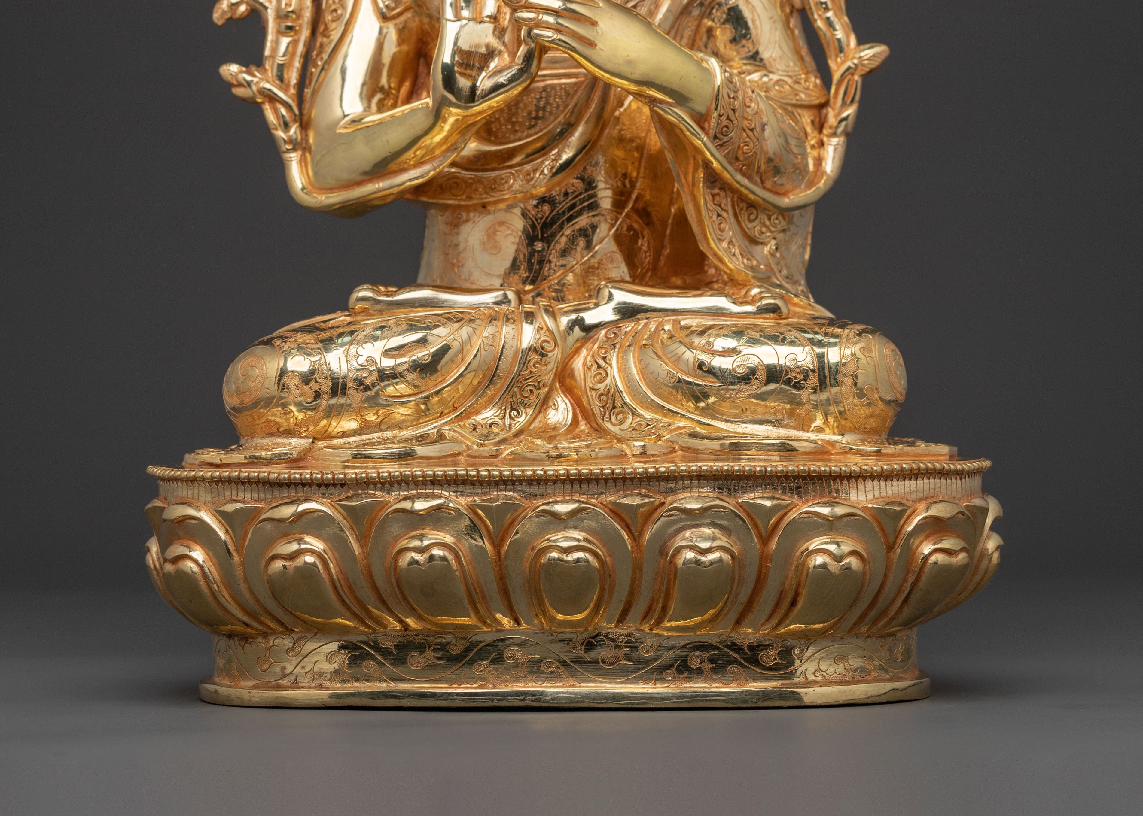 Tsongkhapa and Disciples Altar Statue | Tibetan Buddhist Decor