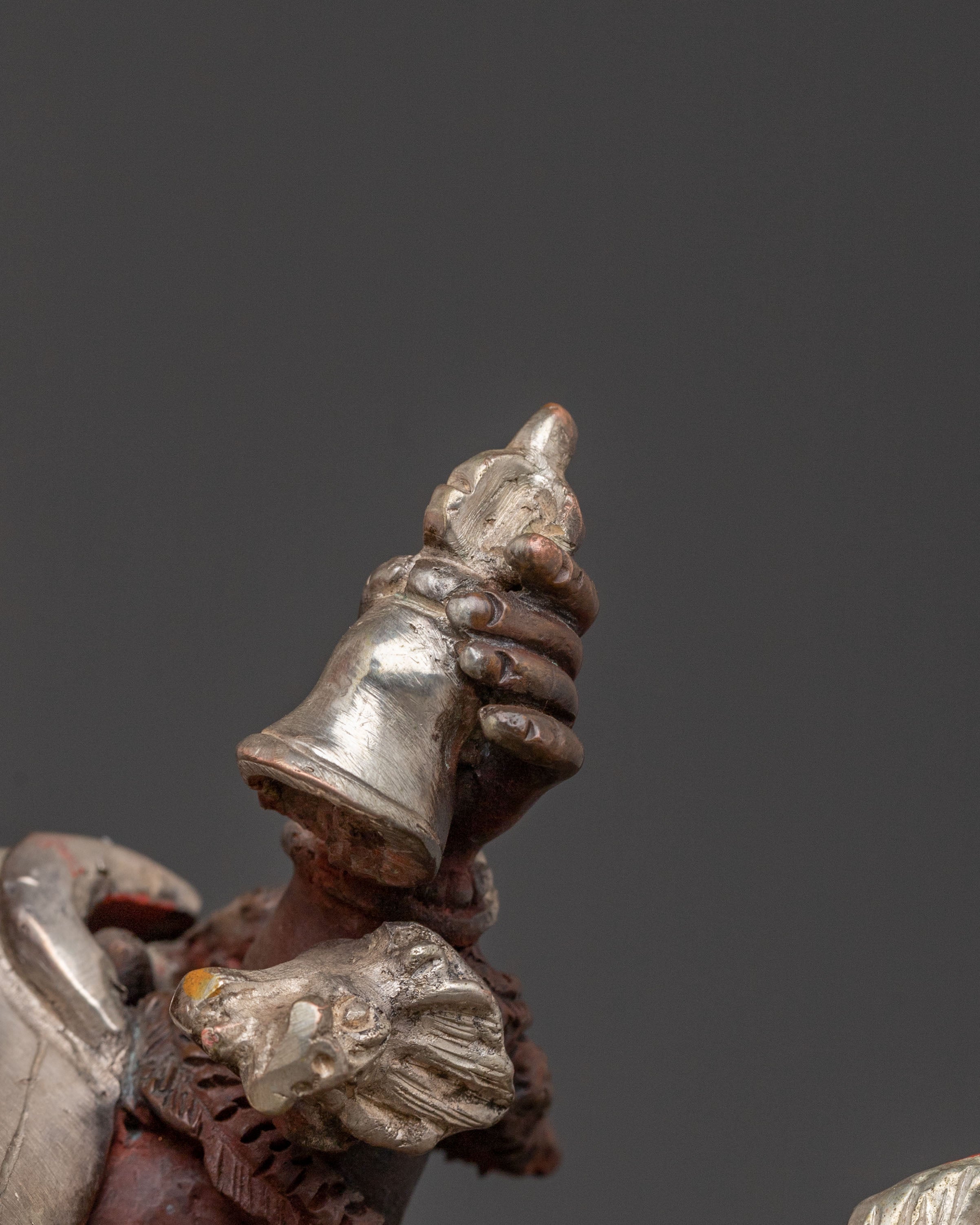 Uchusma Wrathful Deity Statue – Oxidized Copper