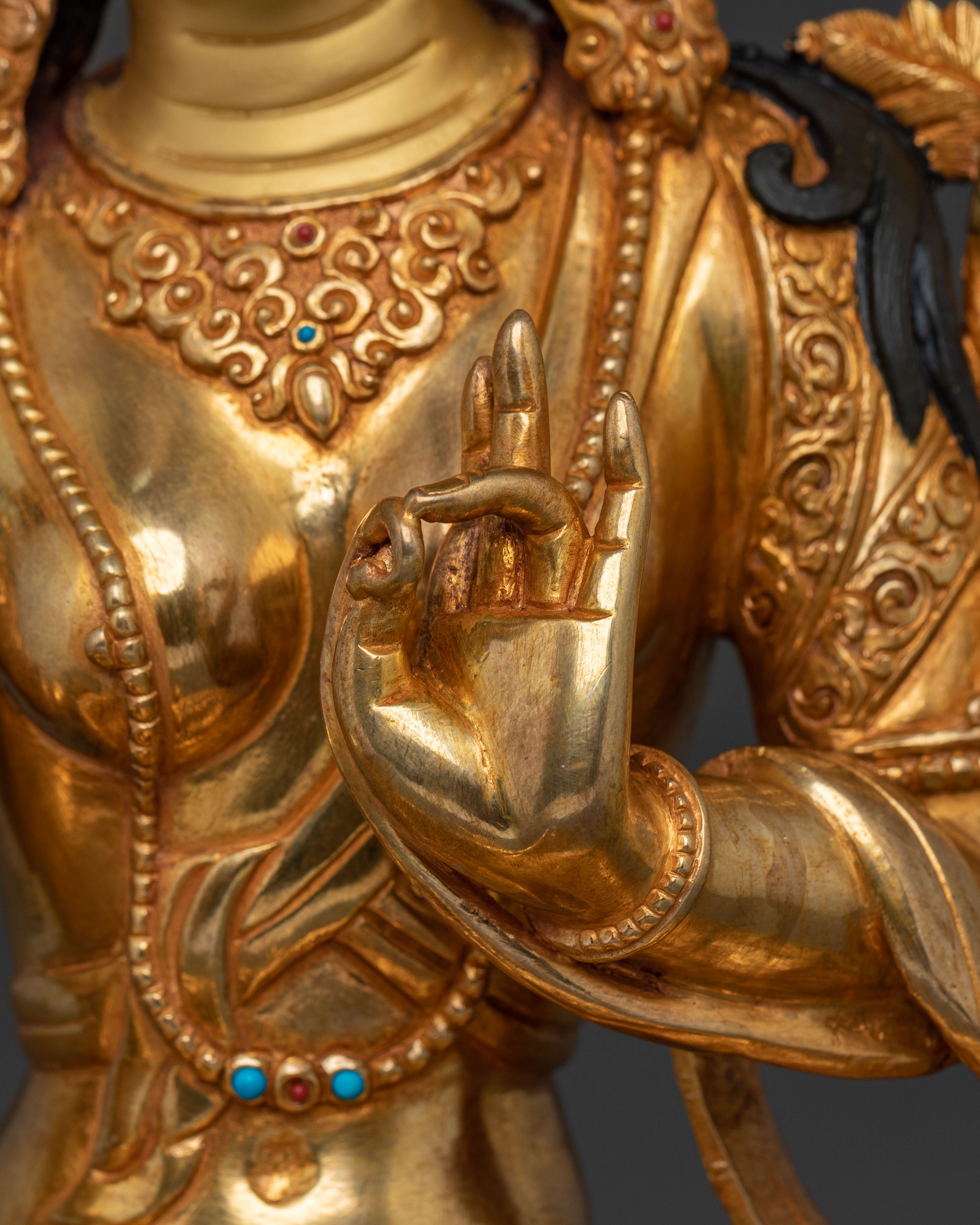 Green Tara Serene Buddhist Deity Statue | Symbol of Compassion