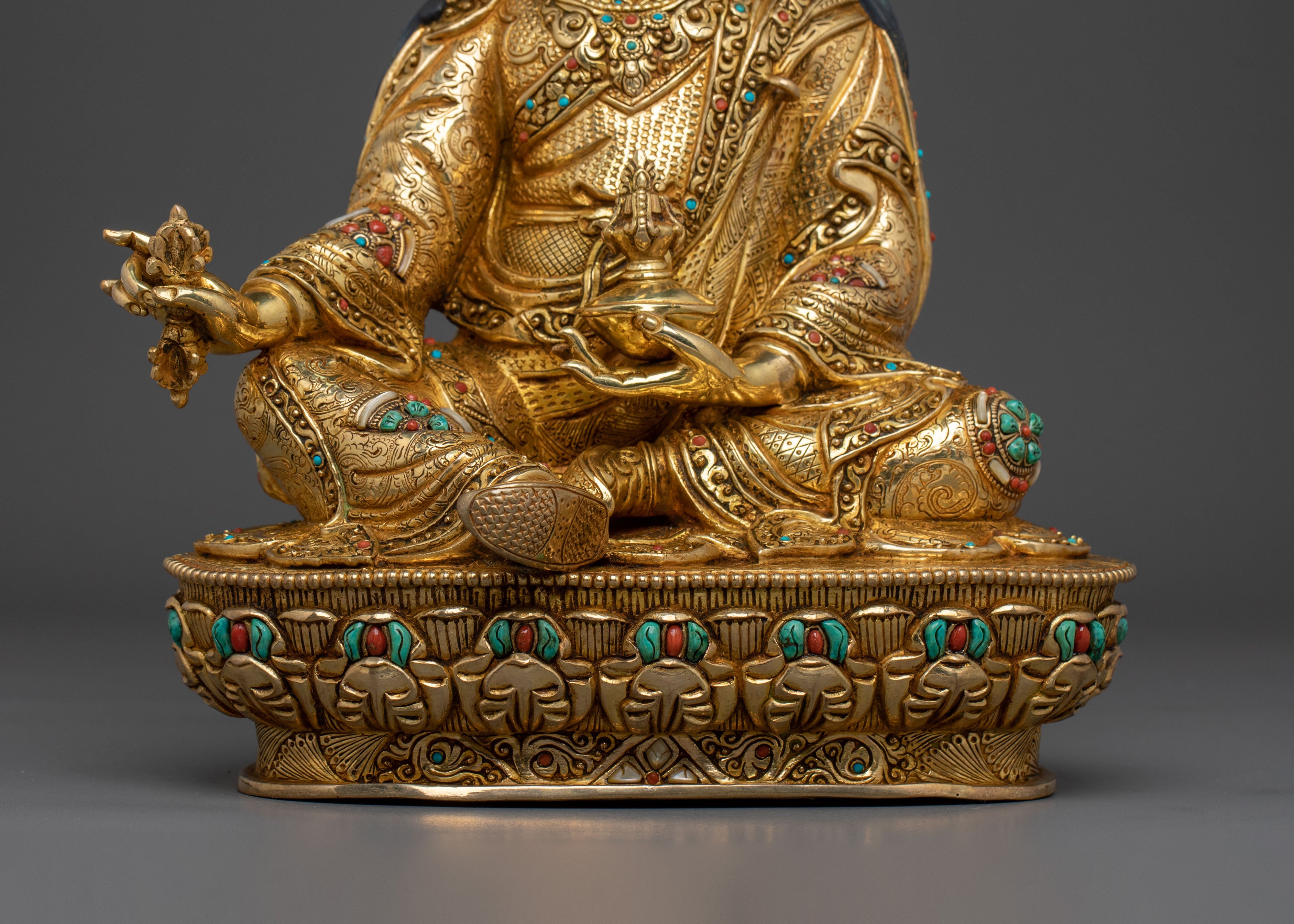 Traditional Handmade Tibetan Guru Rinpoche Statue