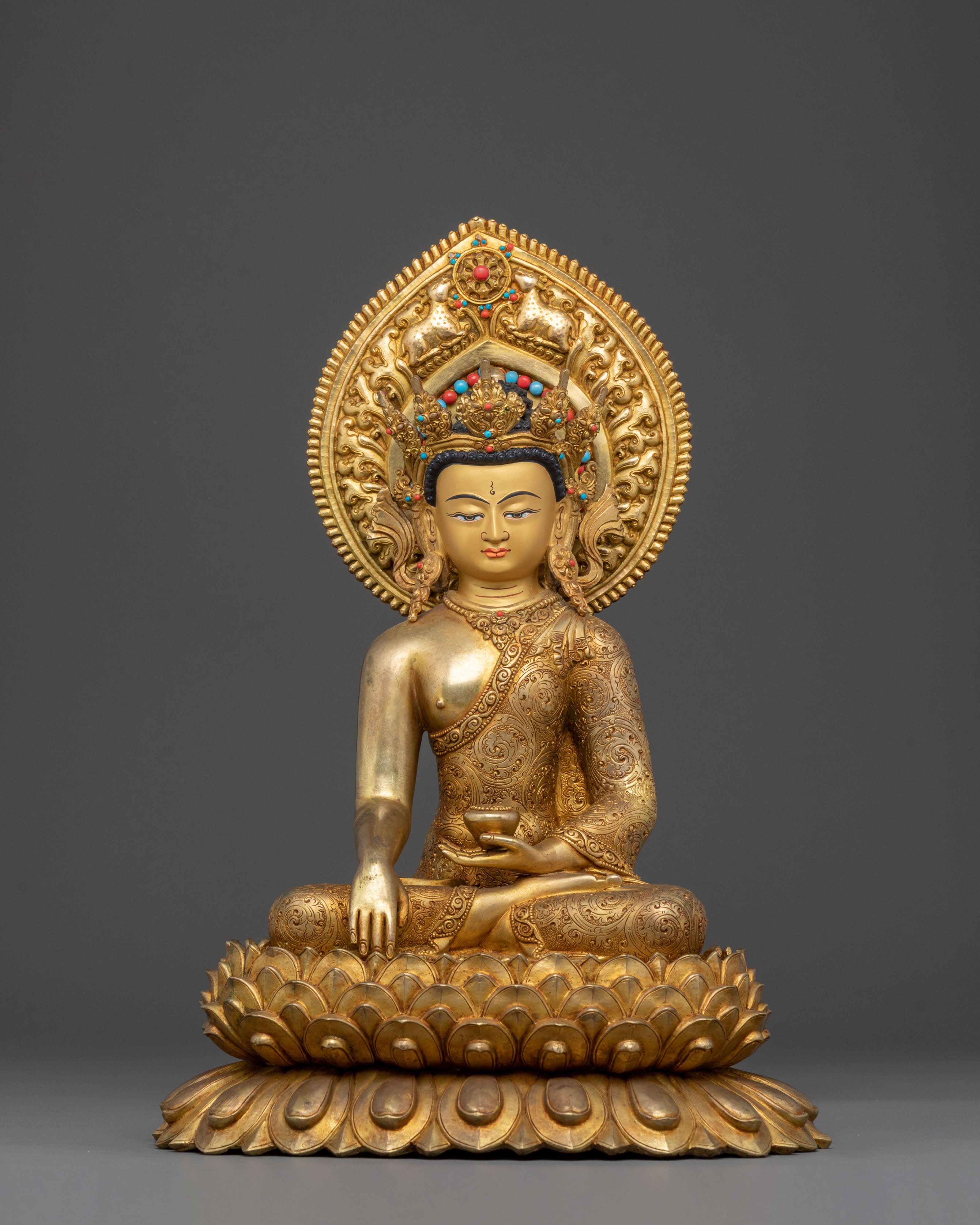Crown Shakyamuni Buddha Spiritual Statue 