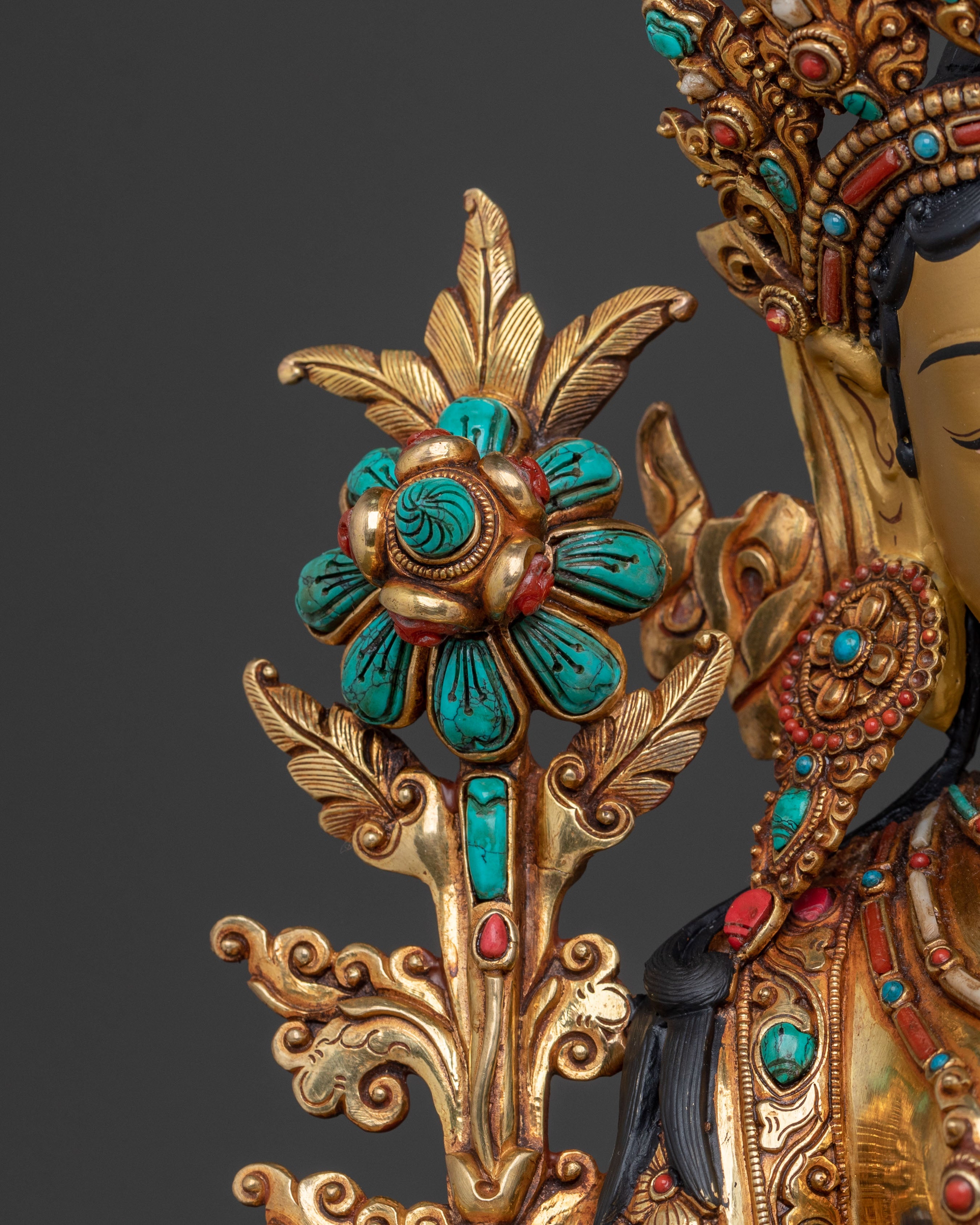 Goddess Green Tara Statue | Meditation Altar Decor