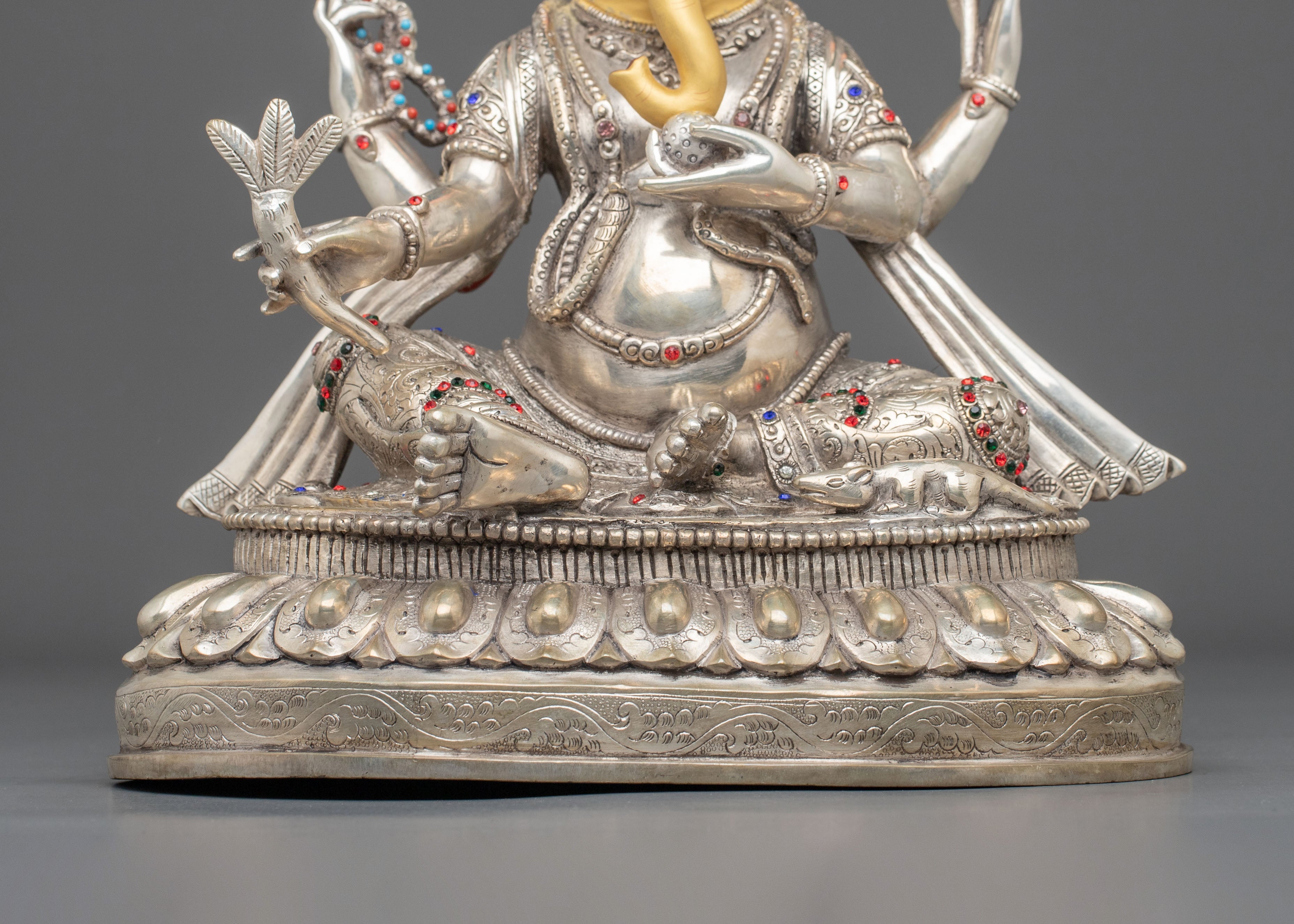 God Ganesha 24K Gold Gilded Statue | Majestic Figurine