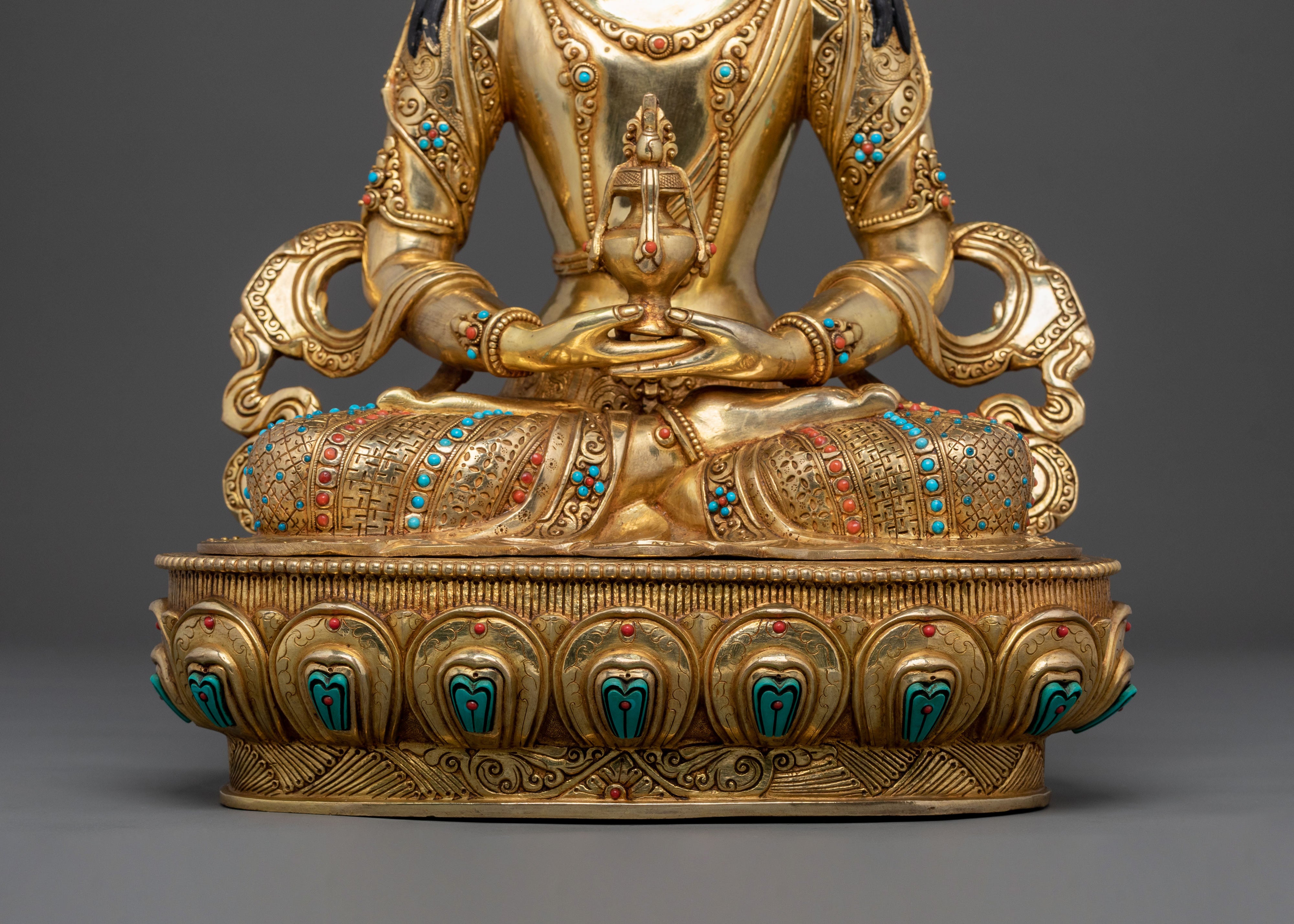 Amitayus Statue | 24K Gold Gilded Figurine