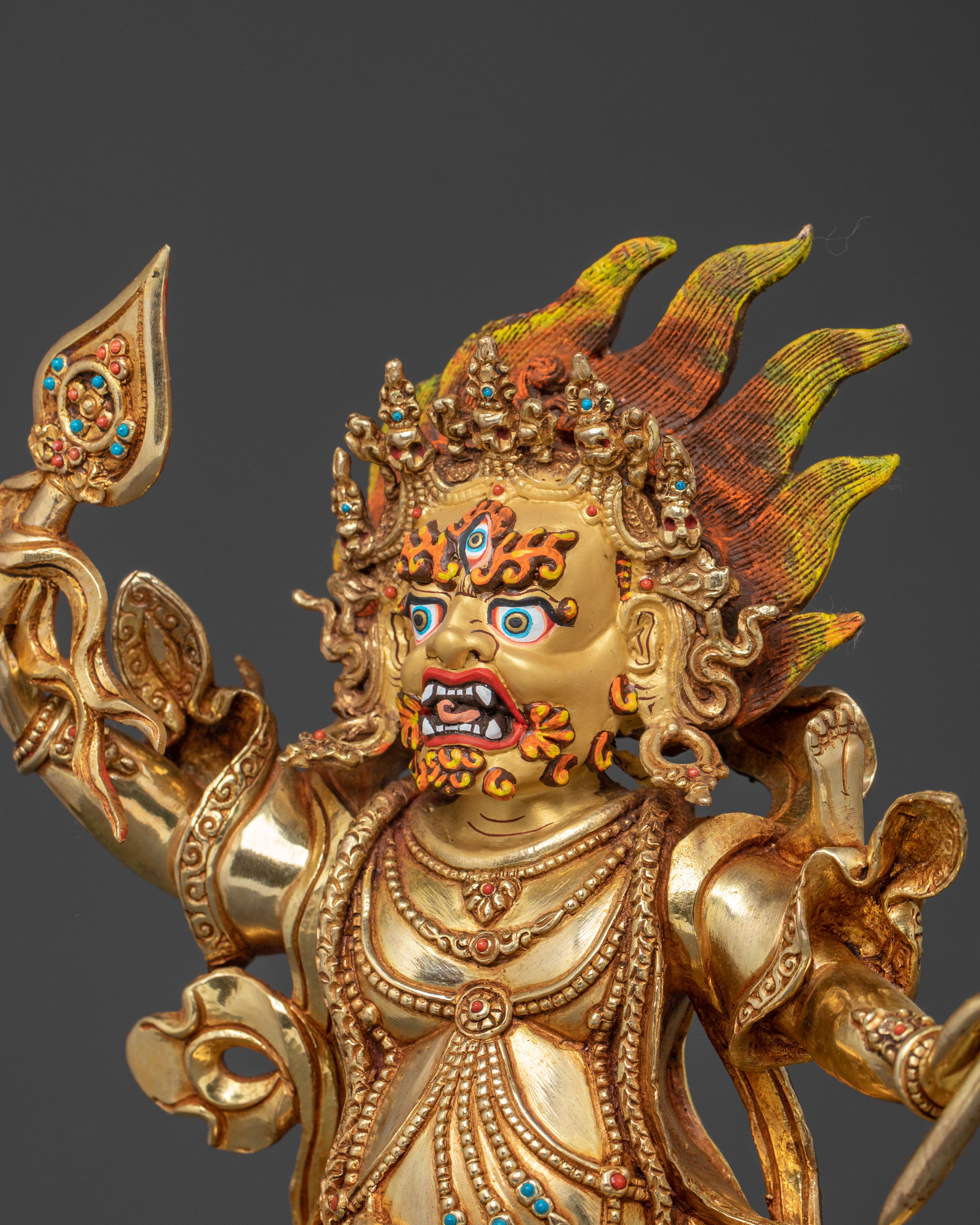 Takla Mebar Statue: 24K Gold Gilded Protector