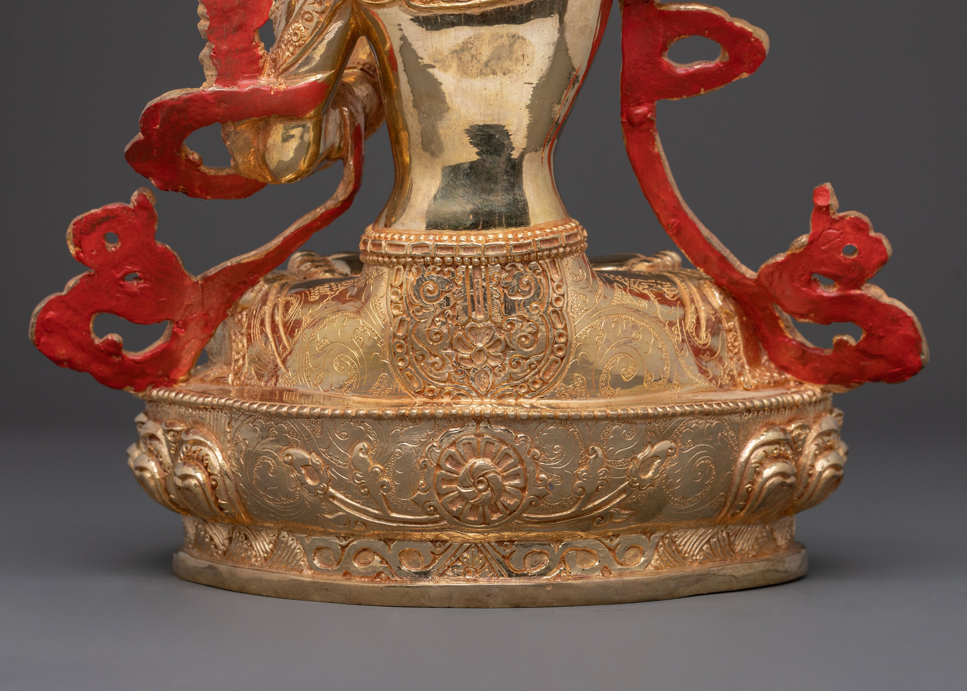 Manjushri Flaming Wisdom Statue | 24K Gold Gilded