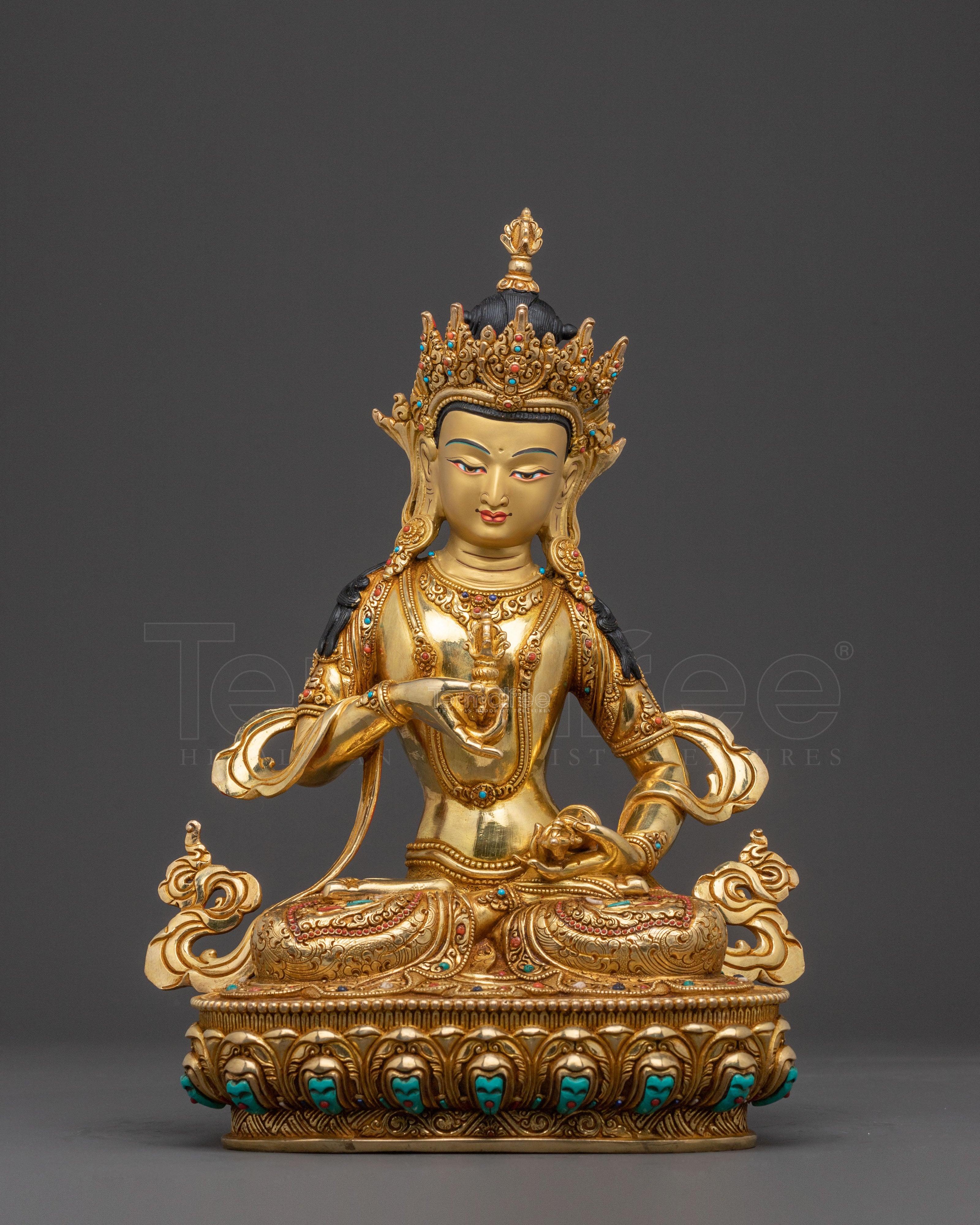 24K Gilded Vajrasattva Bodhisattva Wisdom Statue