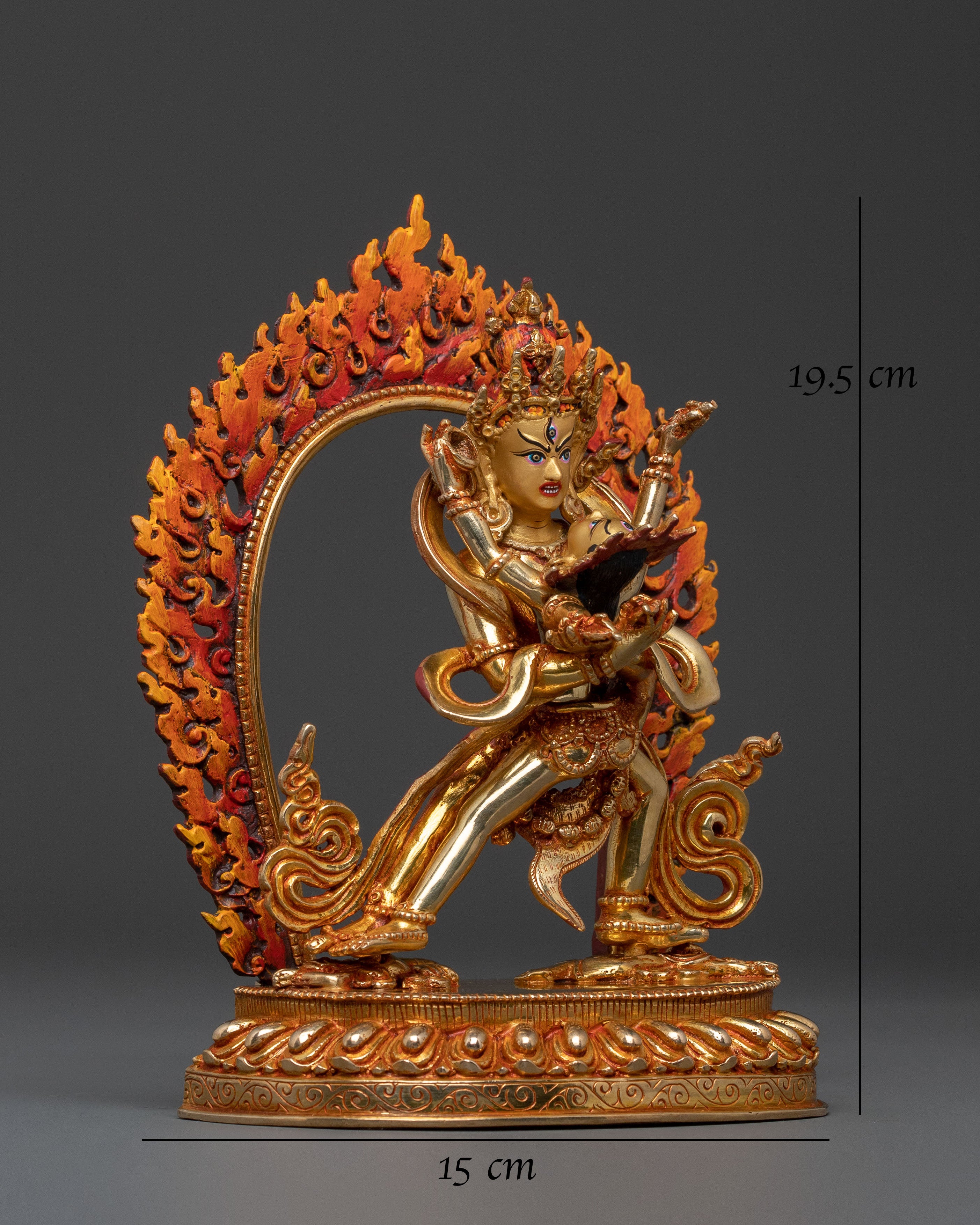 Chakrasamvara Sacred Golden Statue | Home Decor
