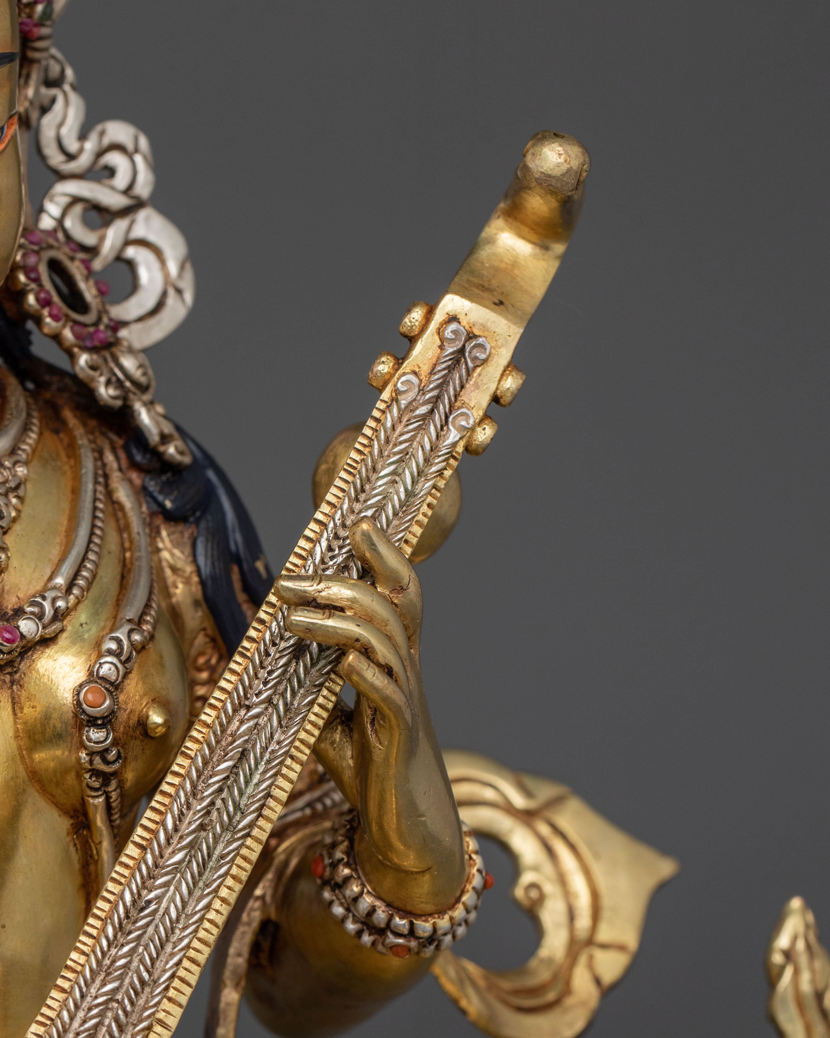 Saraswati Statue | 24K Gold Gilded Goddess of Wisdom