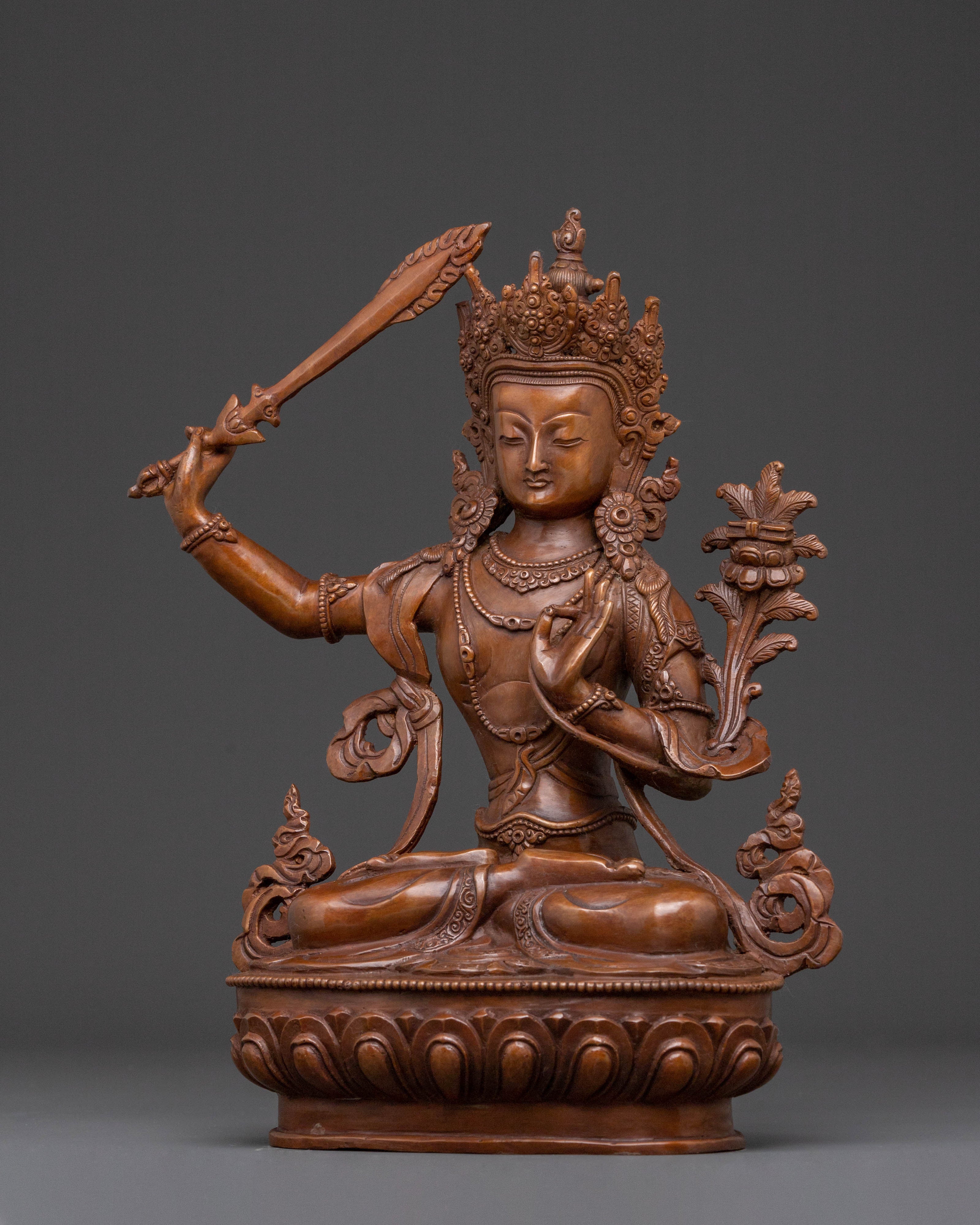 Manjushri Bodhisattva – Oxidized Copper Wisdom