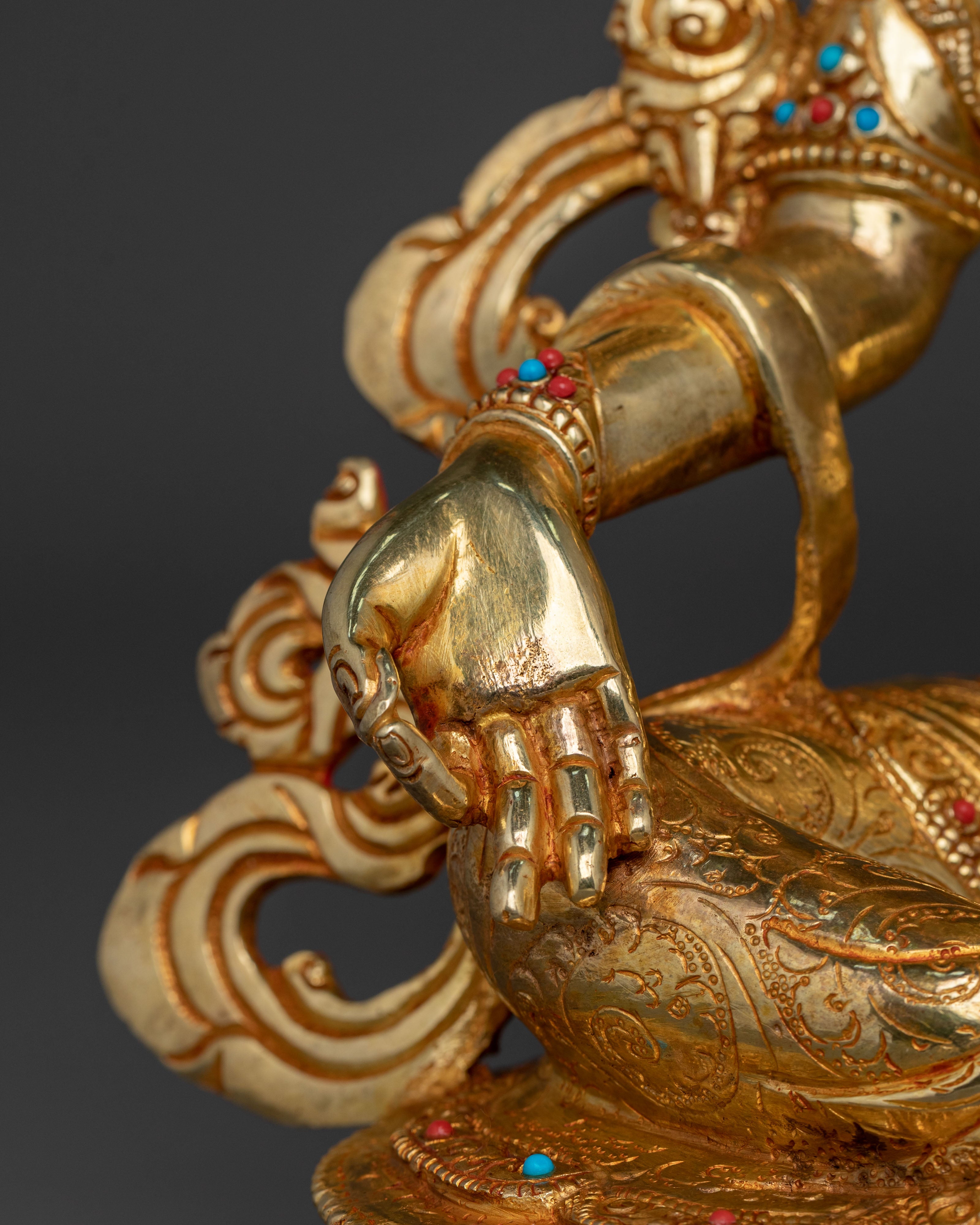 Green Tara Bodhisattva Handcrafted Sculpture