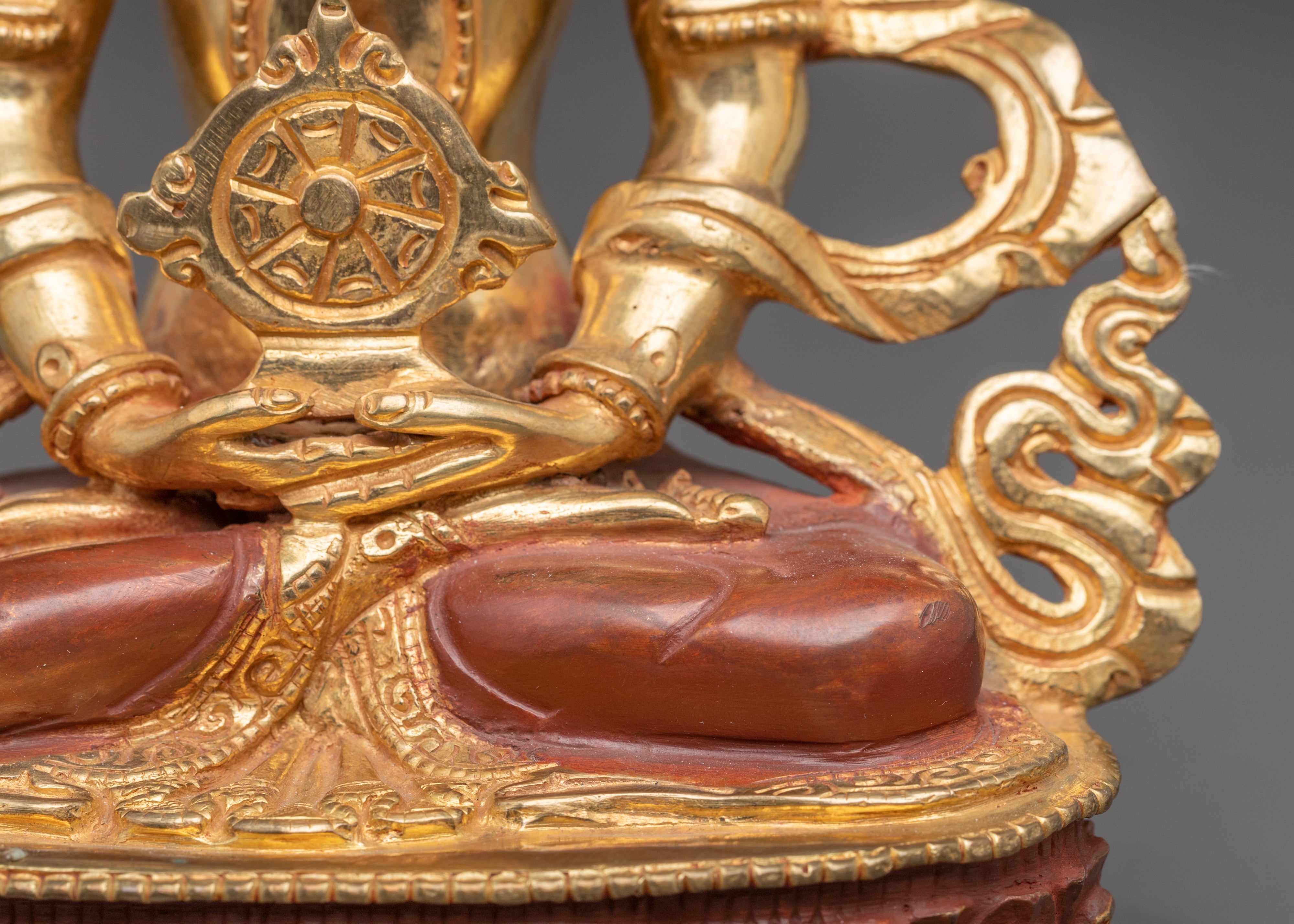 Vairocana Buddha Oxidized Copper Statue | Symbol of Enlightenment