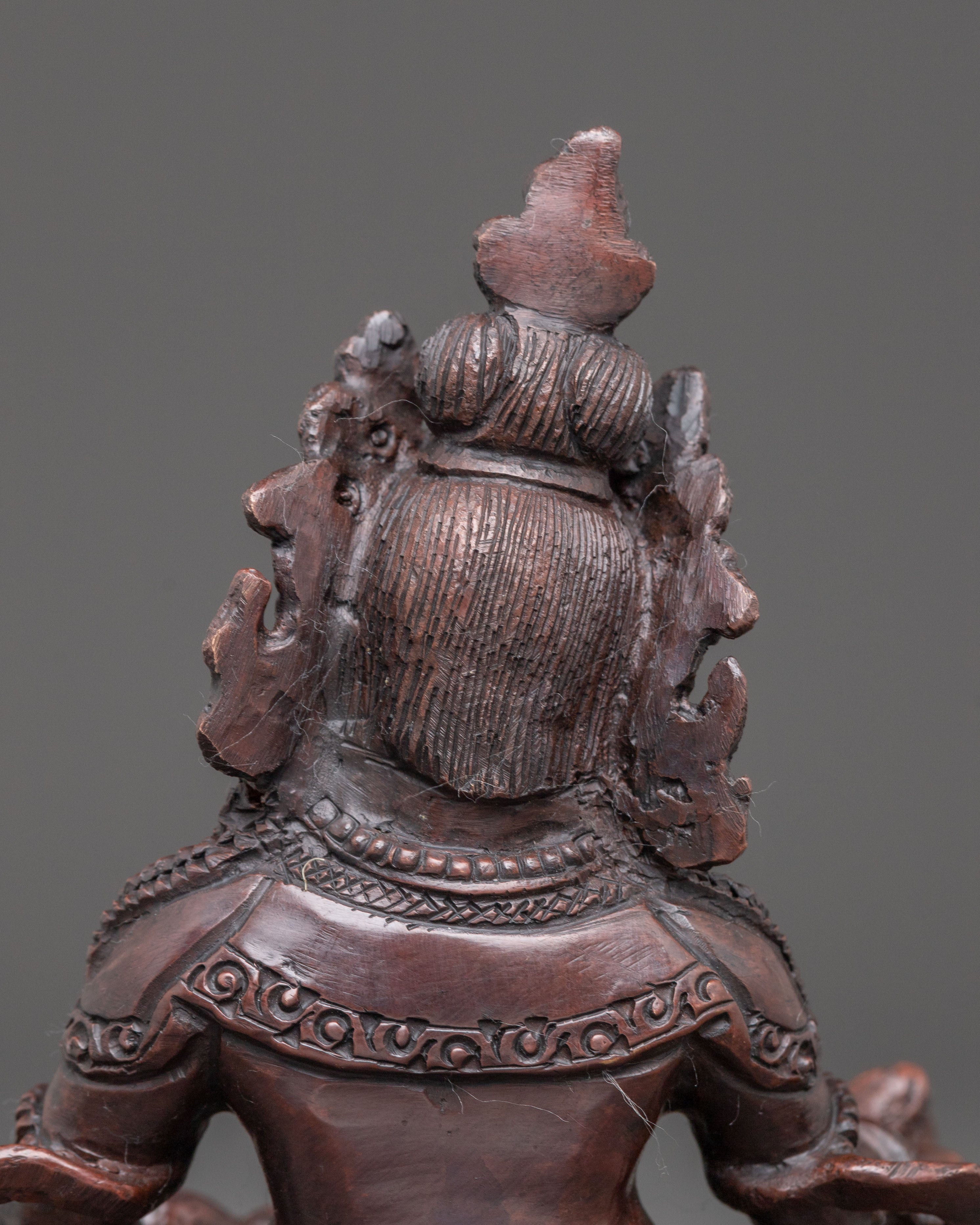 Handmade Dzambhala Oxidized Copper Statue | Wealth Deity Decor