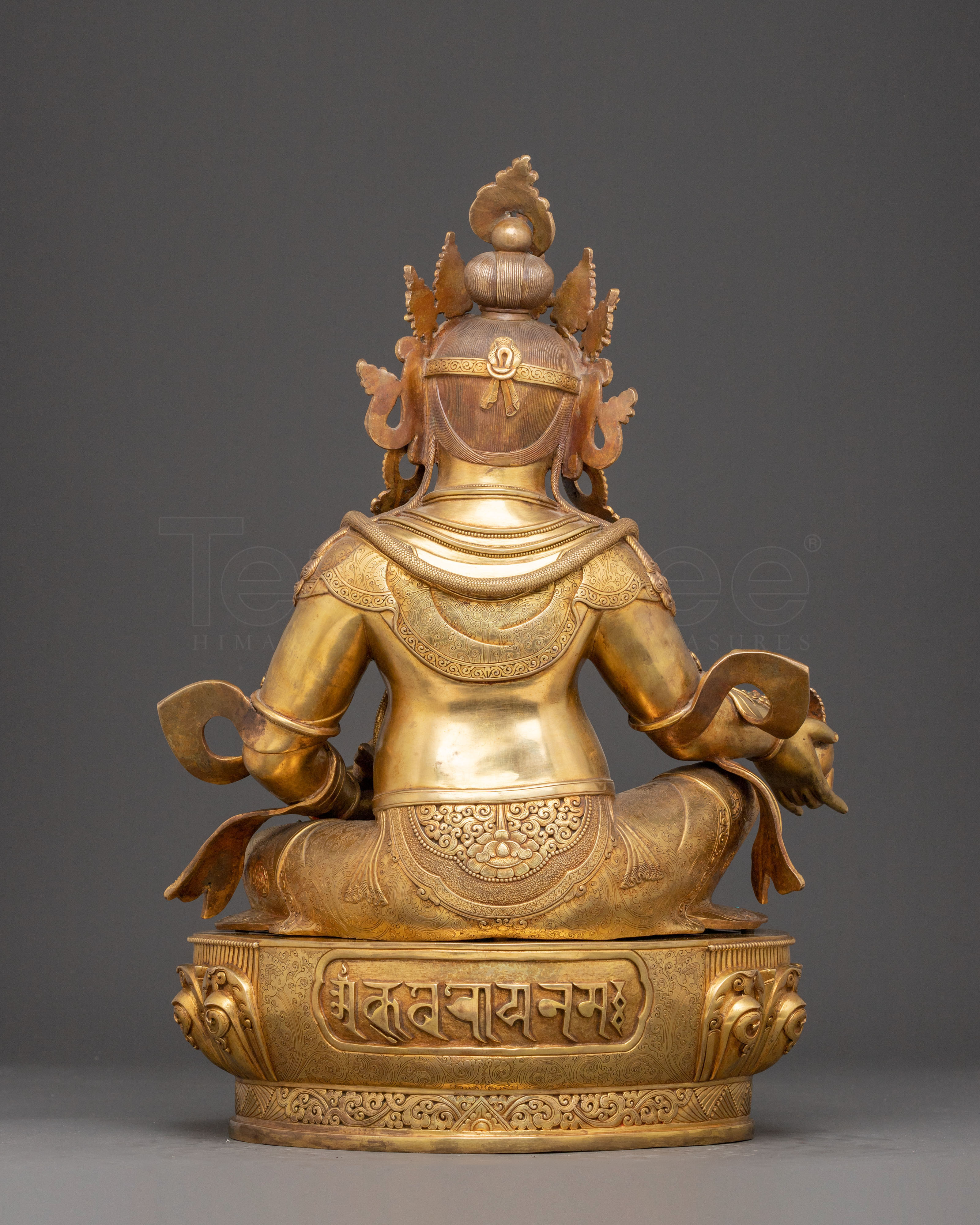 Golden Statue of Wealth Icon Dzambhala | Lord of Abundance