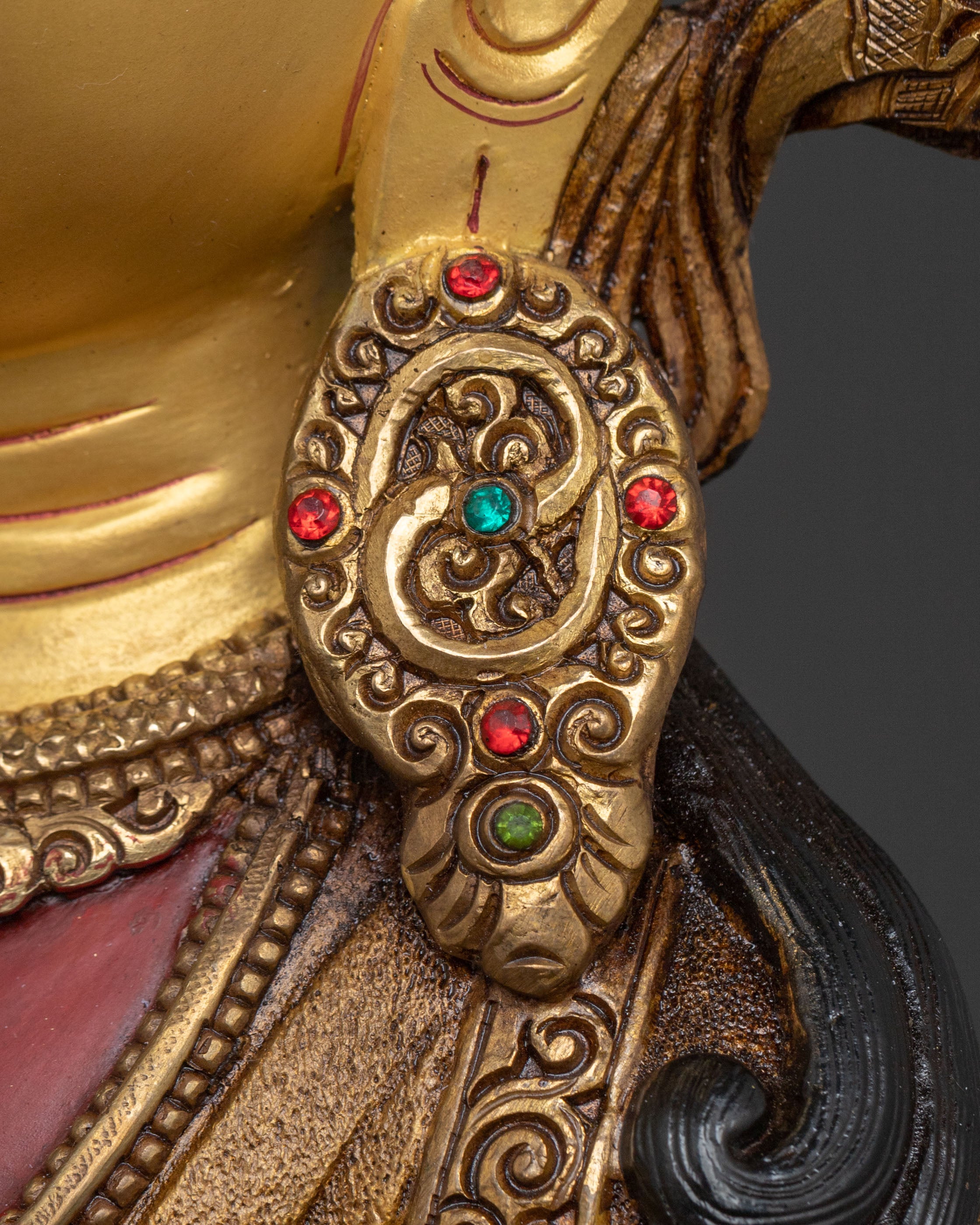 Amitayus Spiritual Statue | 24K Gold Gilded Buddhist Sculpture