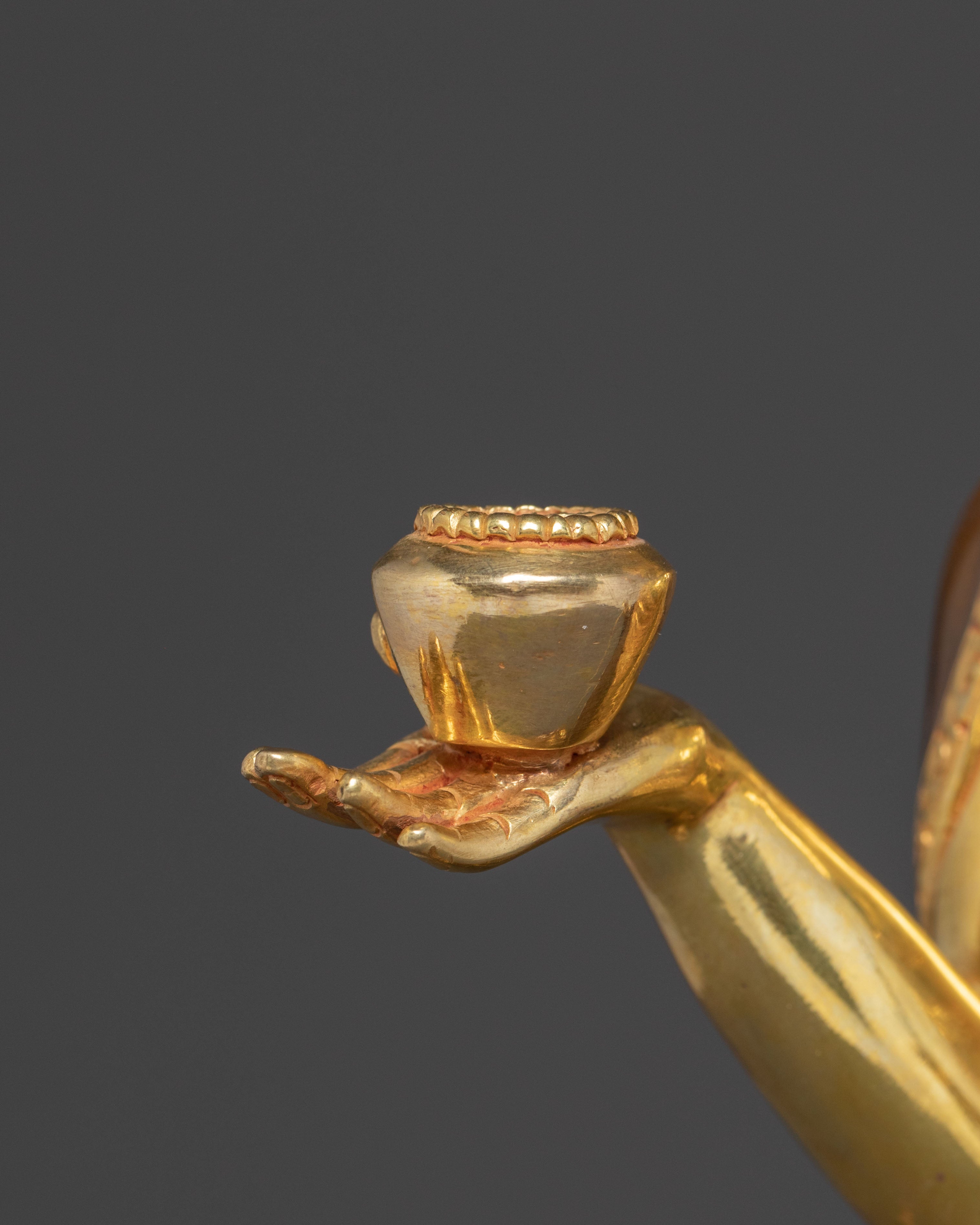 Handcrafted Shakyamuni Buddha Statue with Disciples | 24K Gold Gilded Art