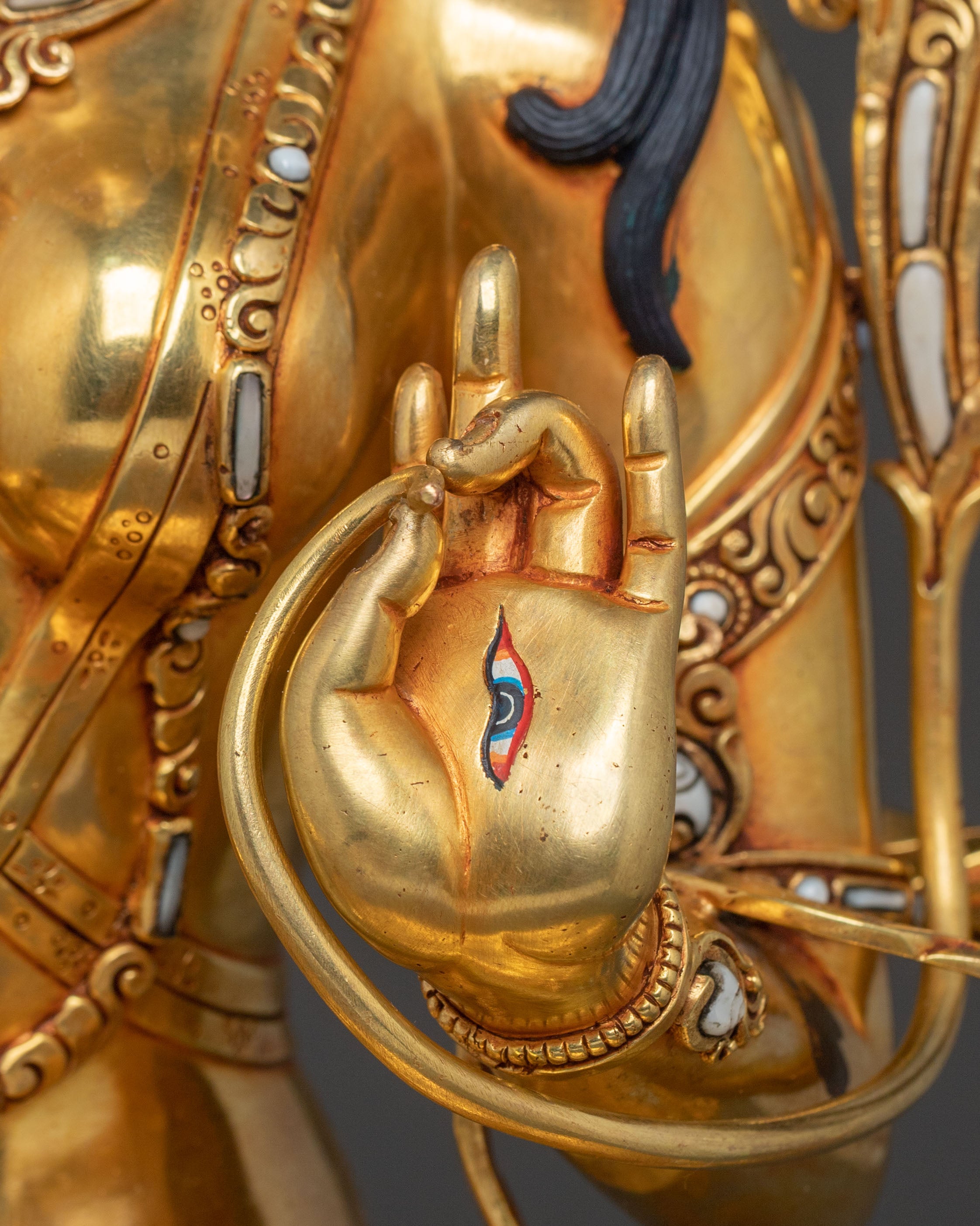 White Tara Healing Figure - 24K Gold Gilded Masterpiece