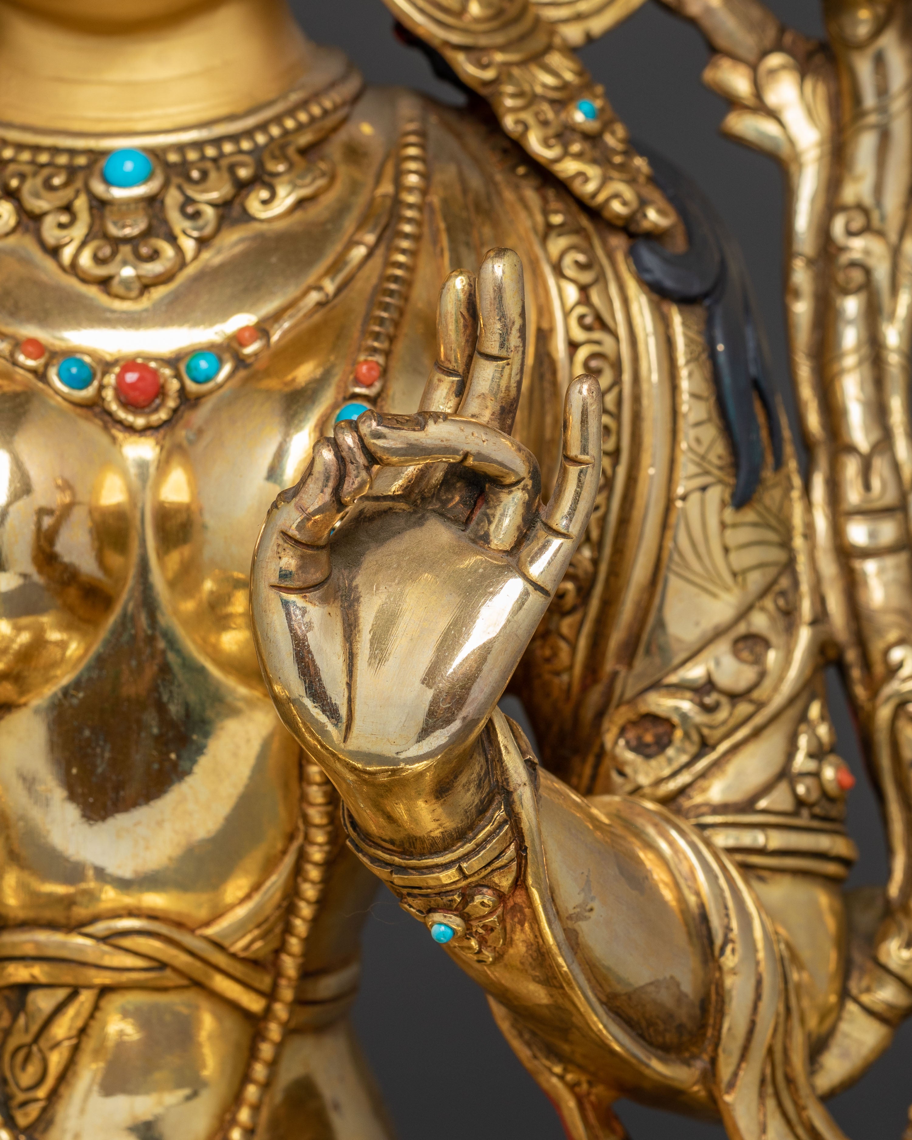 Green Tara Copper Art - Mother of Buddhas | Shyama Tara Statue